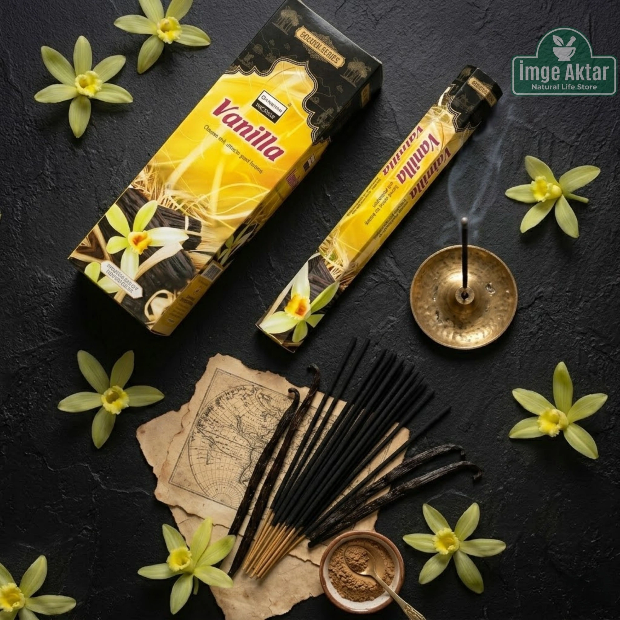 Darshan Vanilya (Vanilla) Çubuk Tütsü (20li Paket) - Tatlı ve Sıcak
