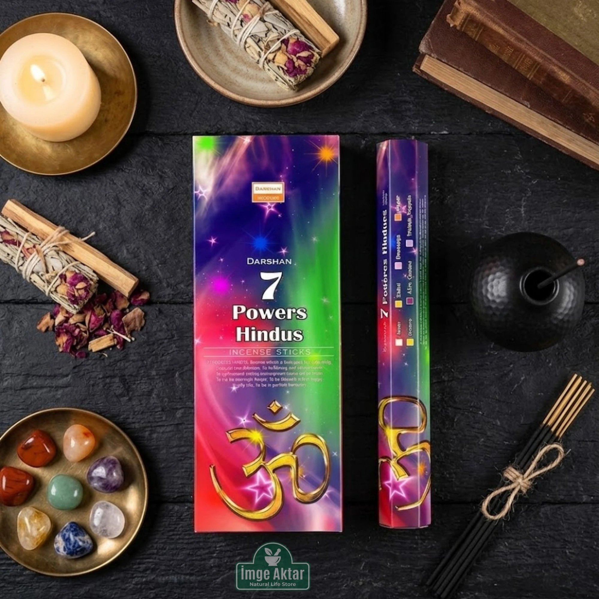 Darshan 7 Powers Hindus Çubuk Tütsü (20li Paket) - Mistik 7 Güç