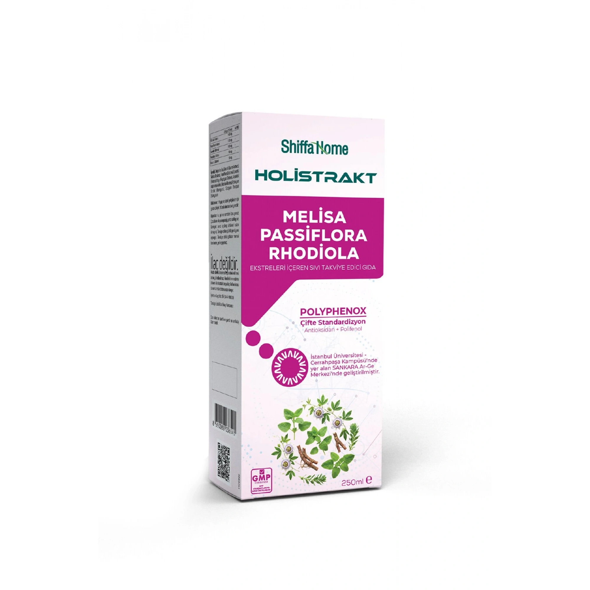 Shiffa Home Melisa, Passiflora ve Rhodiola İçeren Sıvı Ekstrakt 250 ML