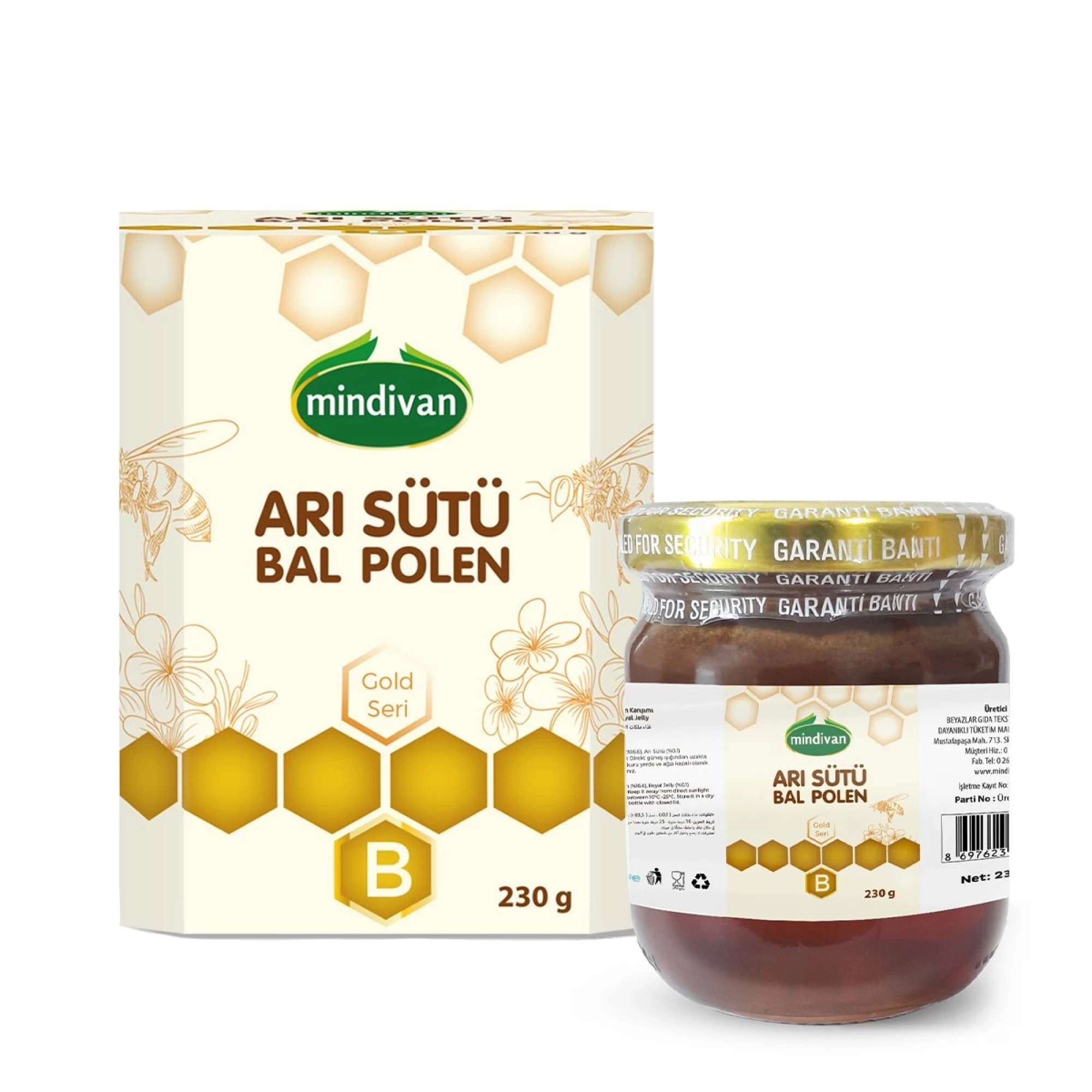 Mindivan Arı Sütü Bal Polen (Bebe)