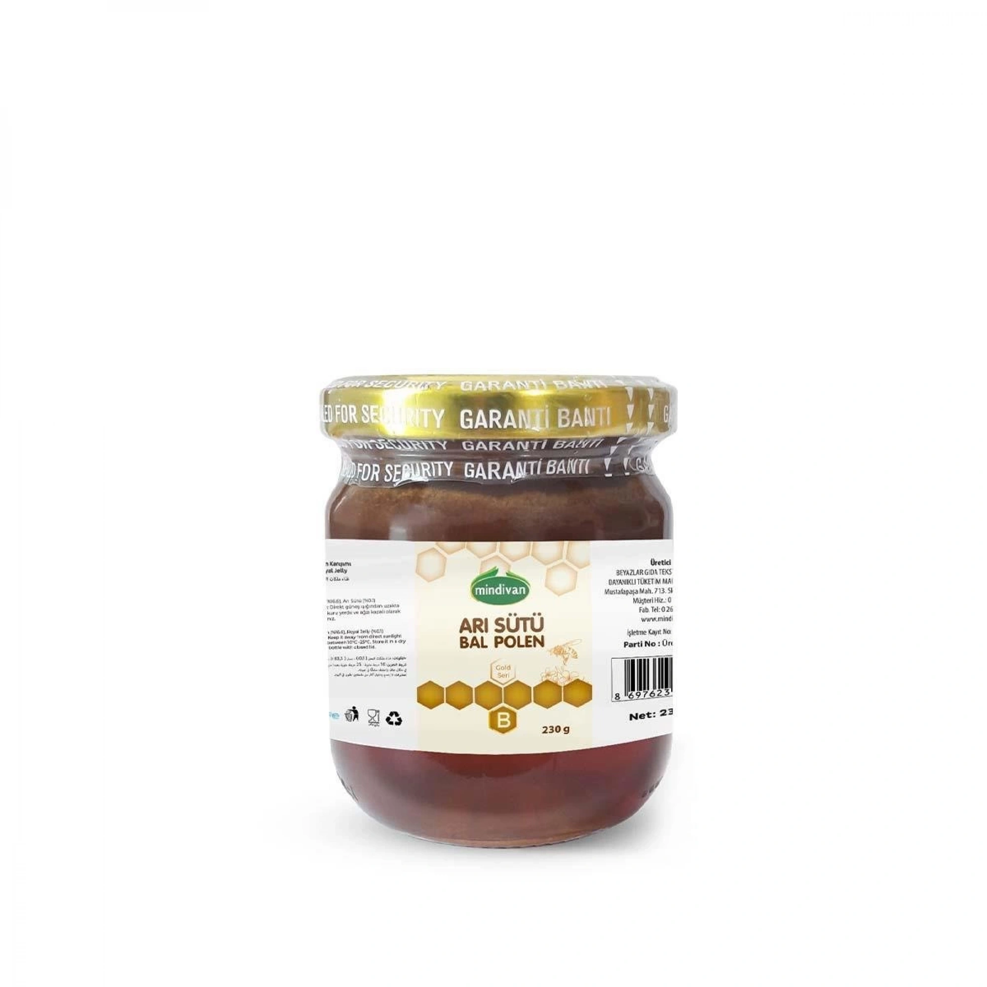 Mindivan Arı Sütü Bal Polen (Bebe) 230g