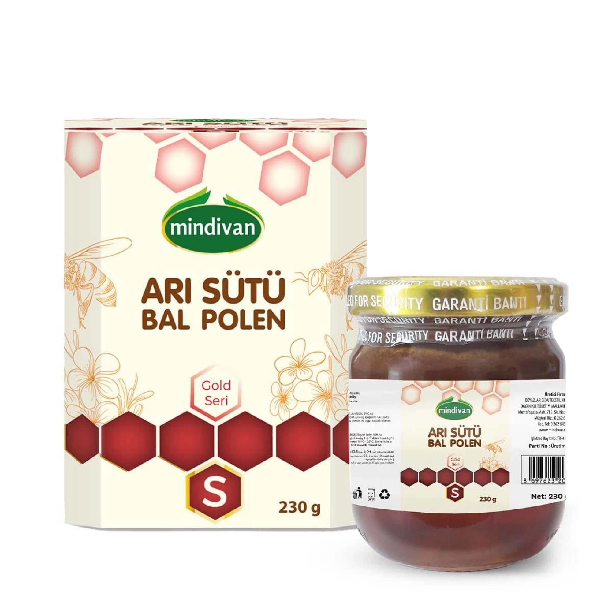 Mindivan Arı Sütü Bal Polen (Süper)