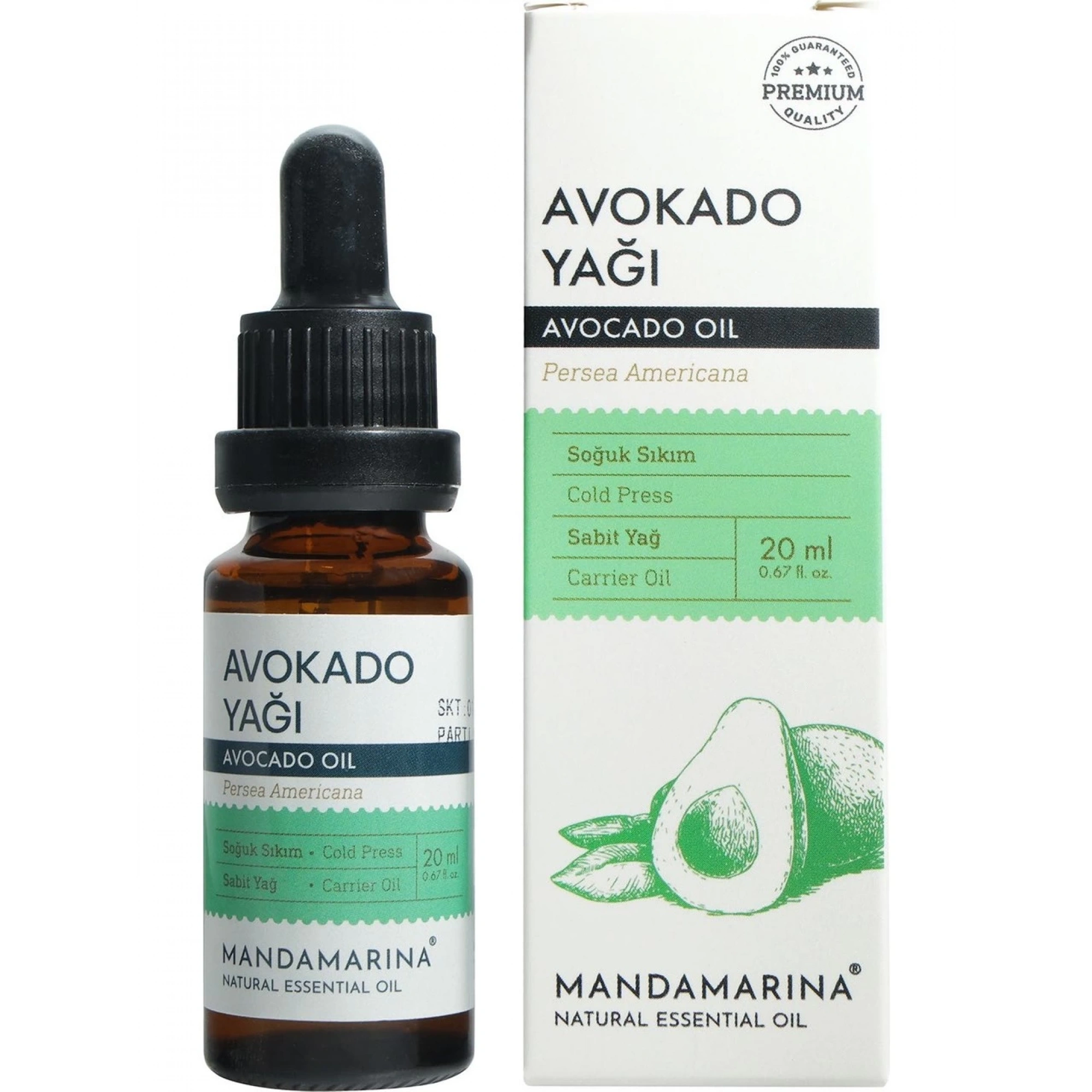 Avokado Yağı 20 Ml - Yoğun Nem ve Esneklik
