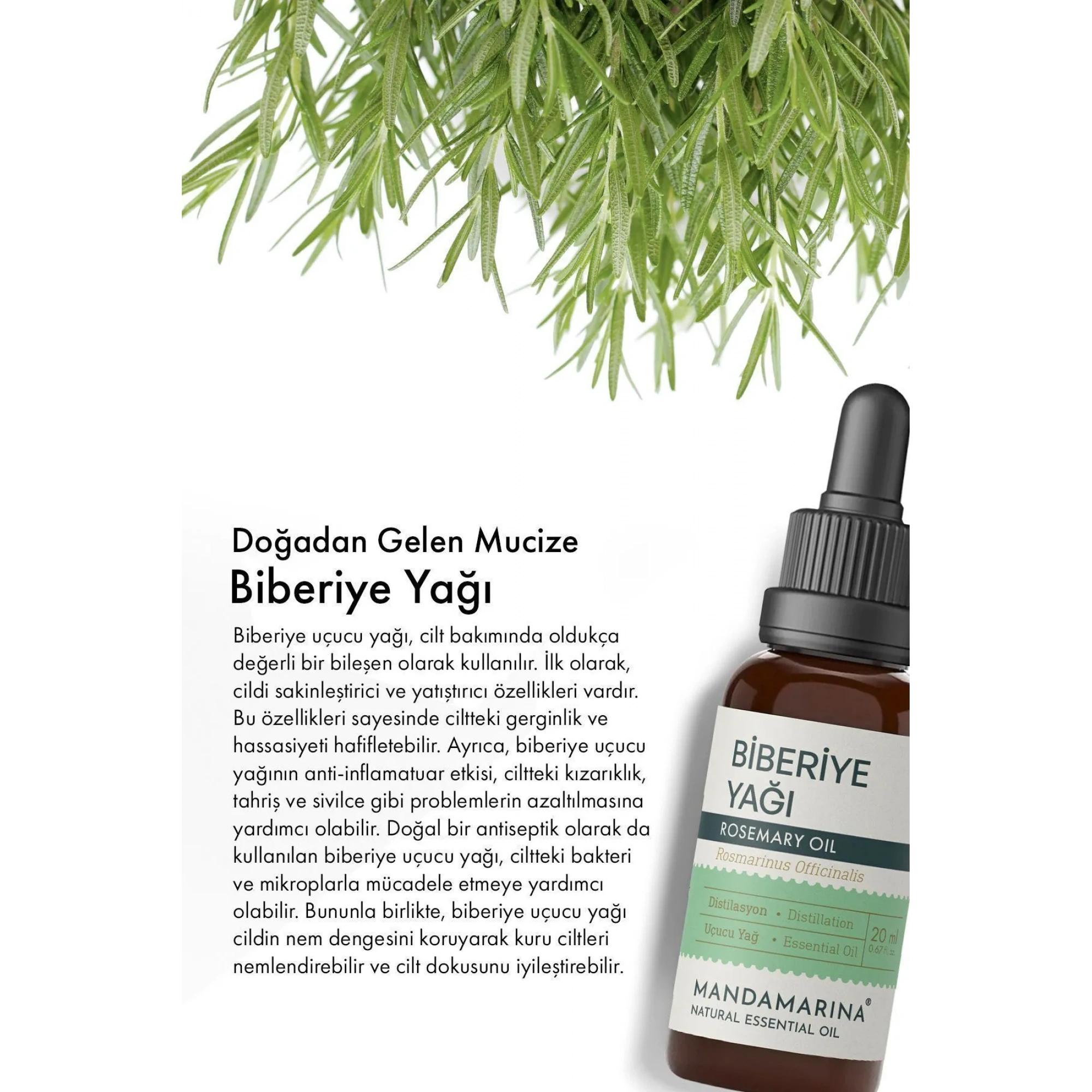 Biberiye Yağı 20 Ml