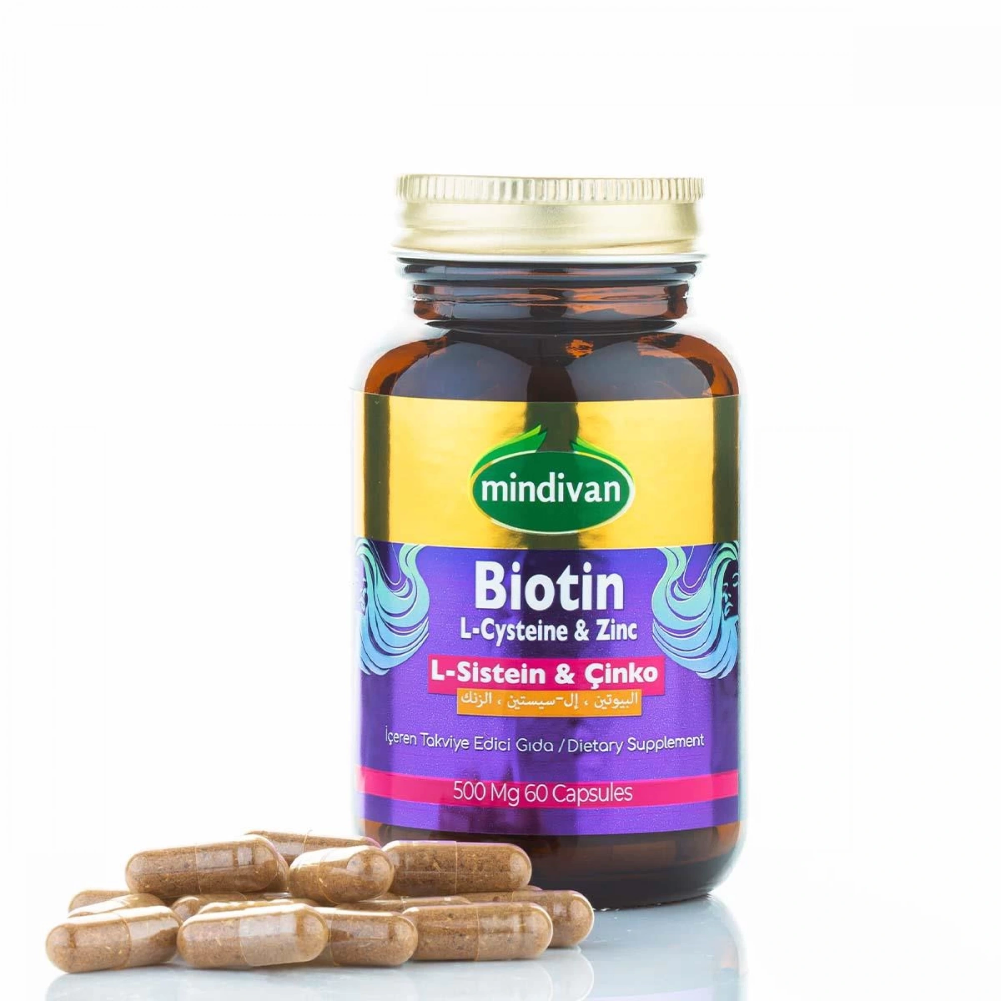 Biotin & L-Sistein & Çinko 500 Mg 60 Kapsül