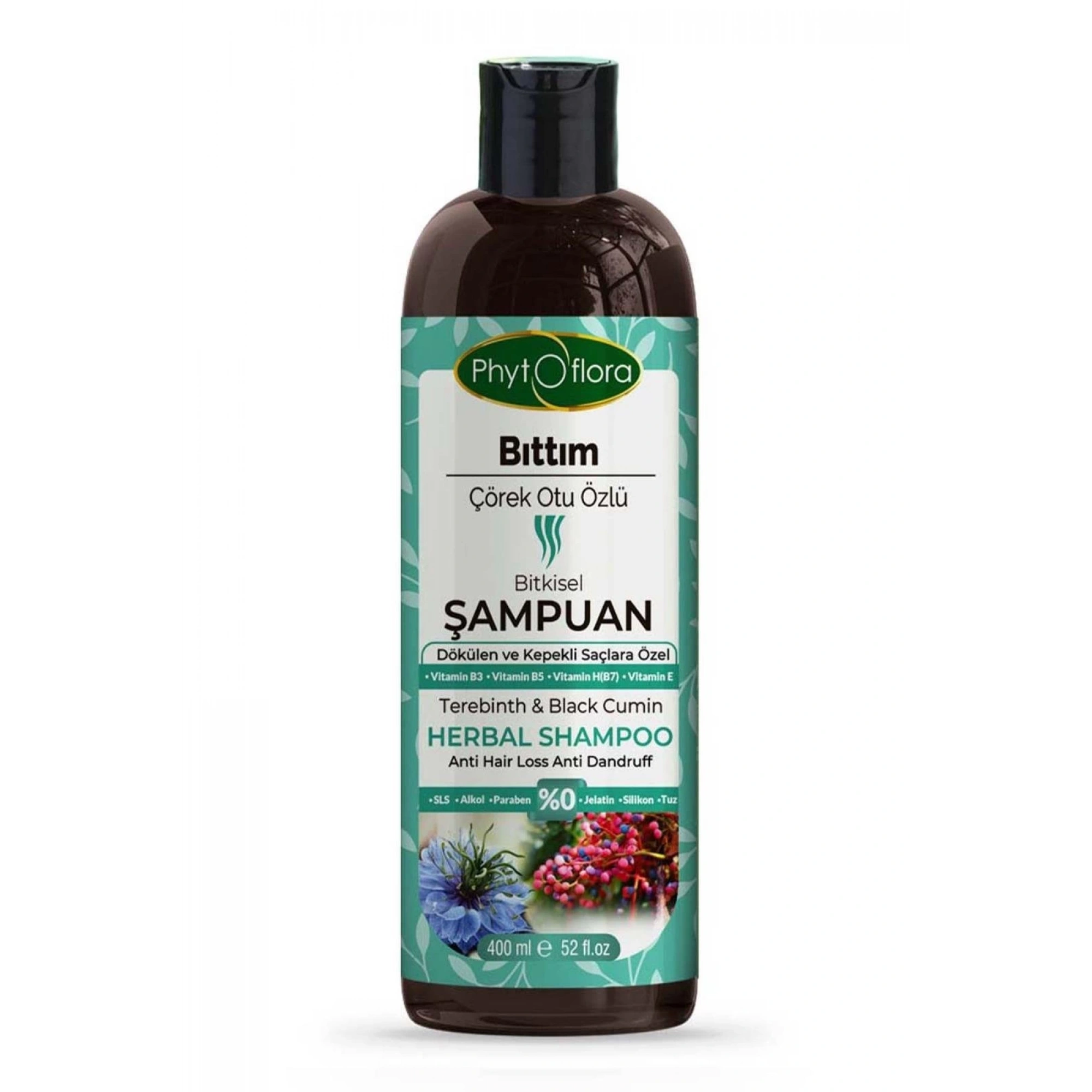 Phytoflora Bıttım Çörek Otu Özlü Bitkisel Şampuan 400 Ml