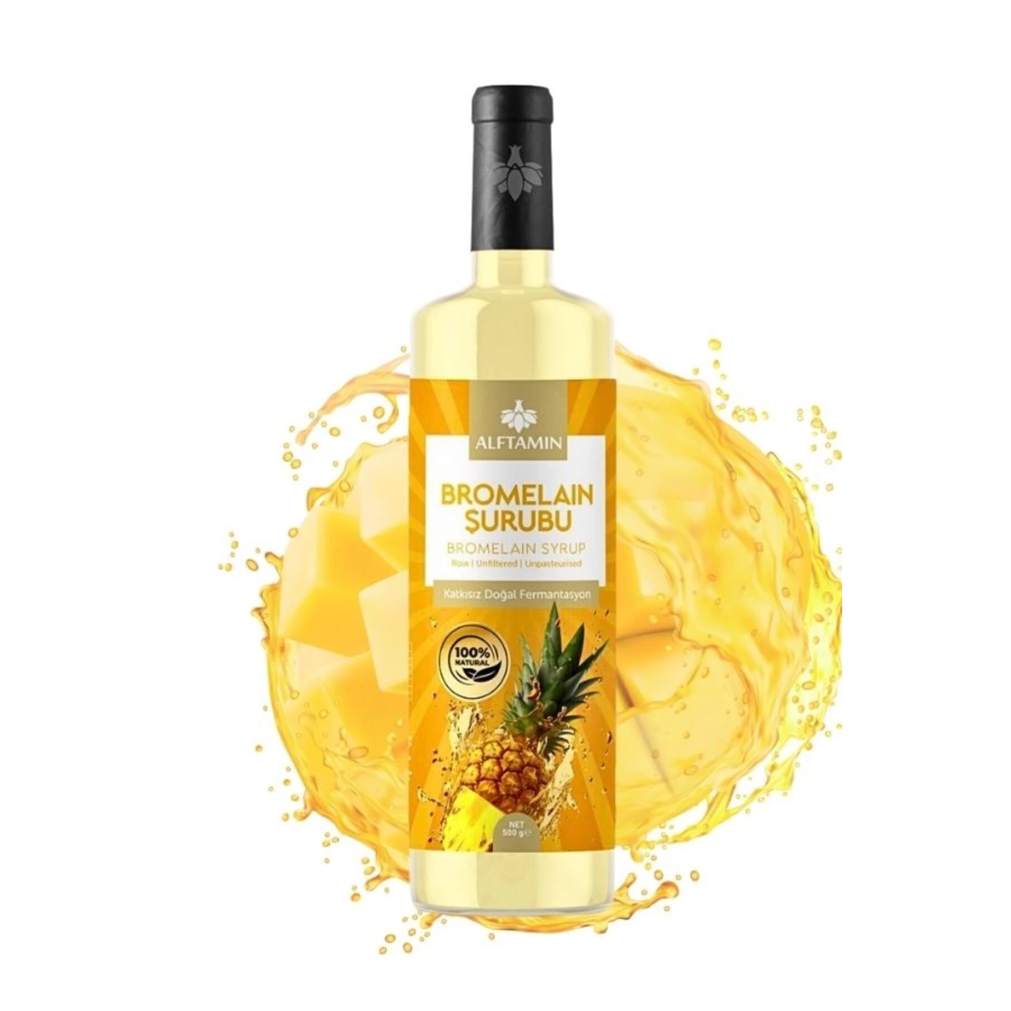 Bromelain Ananas Içeren Detox Şurubu Bromelain Detox L-carnitin Içeren Detox Şurubu 250 ml
