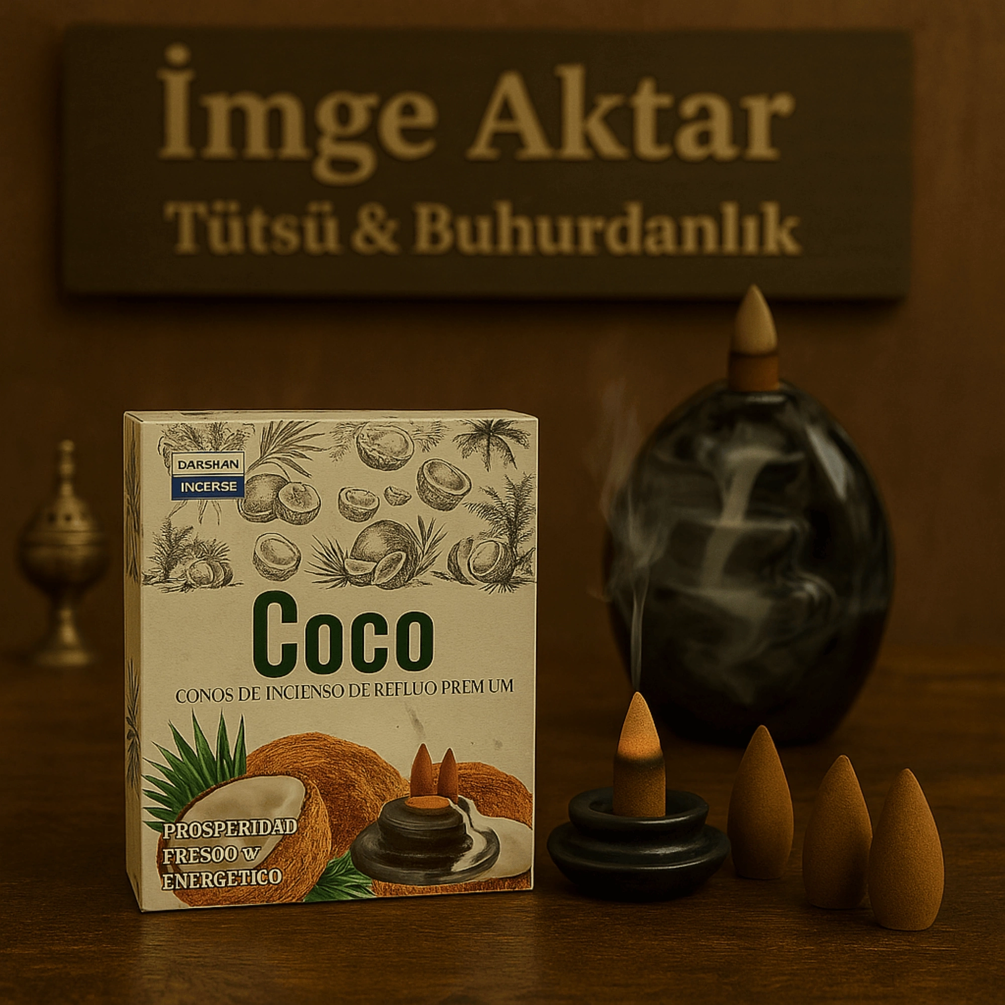 Darshan Hindistan Cevizi (Coconut) Geri Akış Tütsü (10 Adet)