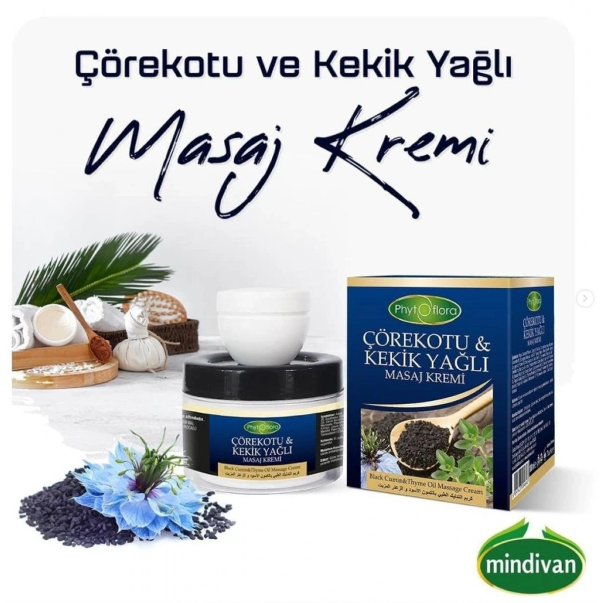 Phytoflora Çörekotu ve Kekik Yağlı Masaj Kremi - Rahatlatıcı Etki 120 Ml
