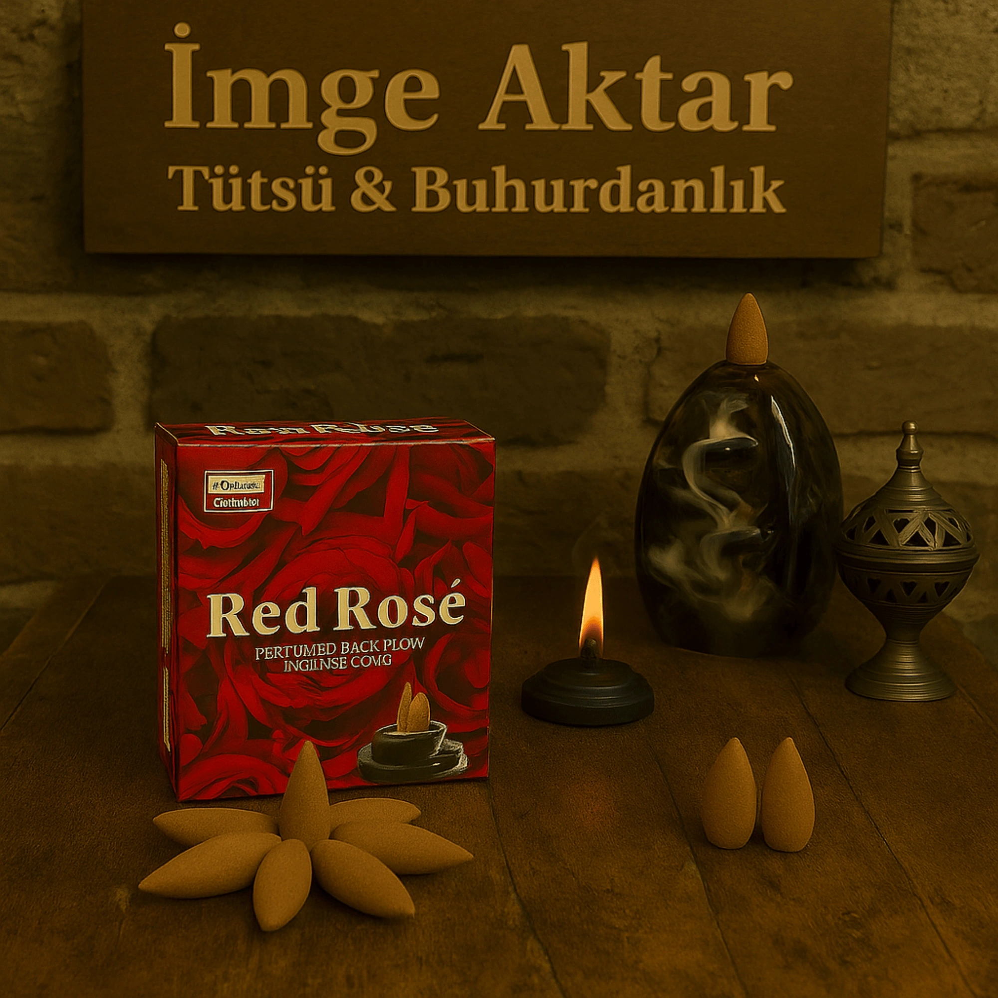 Darshan İncense Red Rose Geri Akış Tütsü 10 Adet
