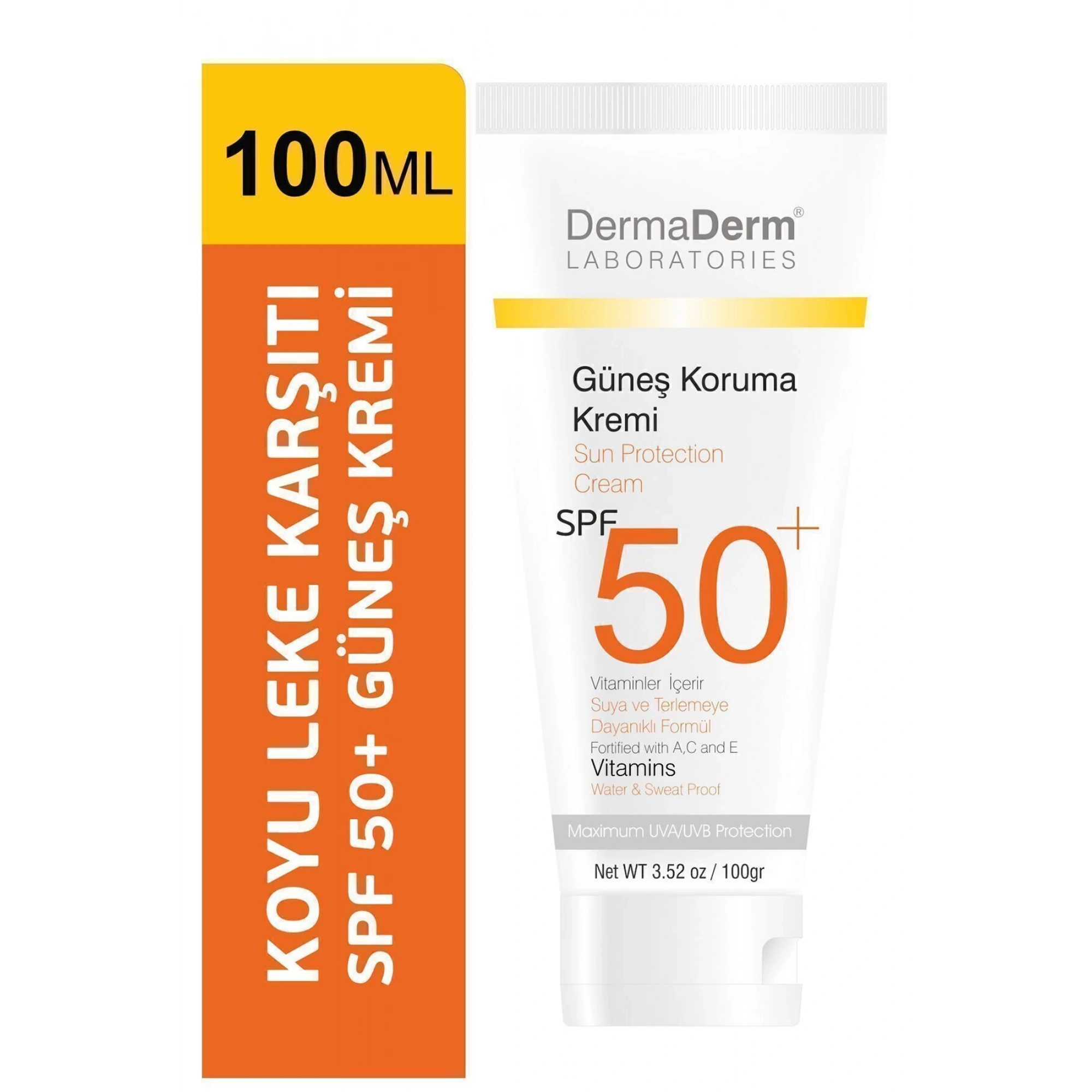 Dermaderm Güneş Koruma Kremi Spf 50+ Faktör 100 Ml - Yüksek Koruma