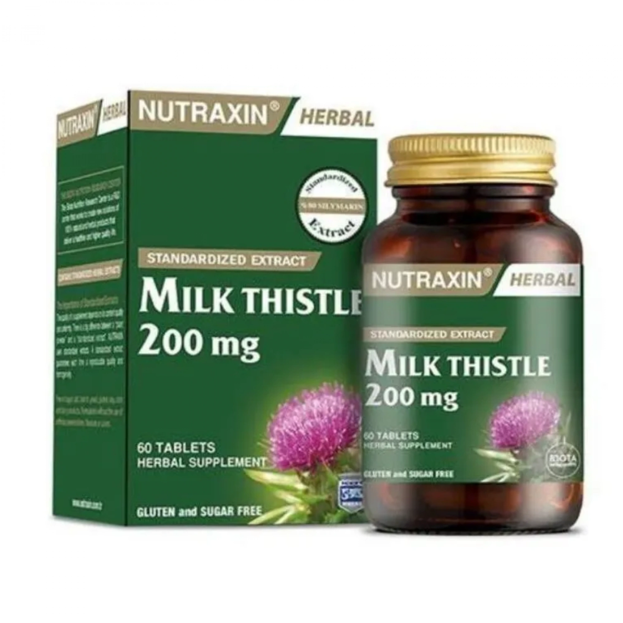 Nutraxin Deve Dikeni Tohumu-Milk Thistle 200 Mg 60 Tablet