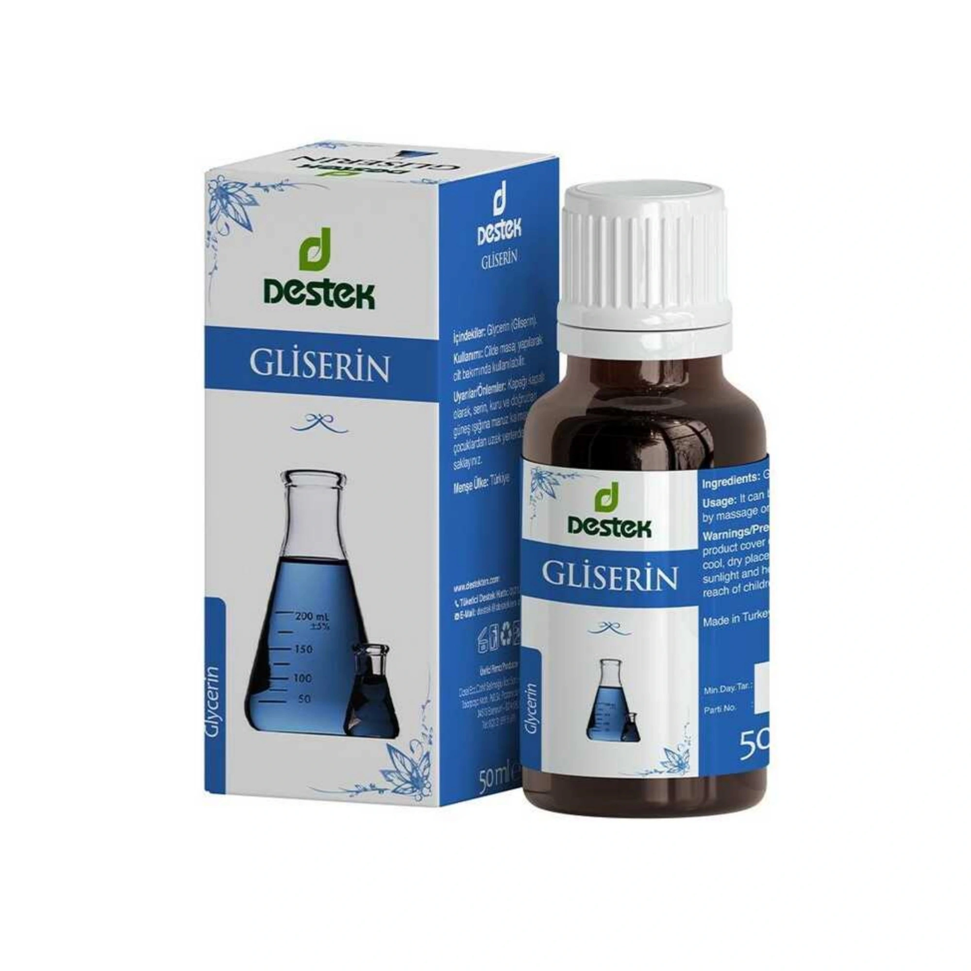 Gliserin 50 ml - Bitkisel Kökenli Doğal Nemlendirici