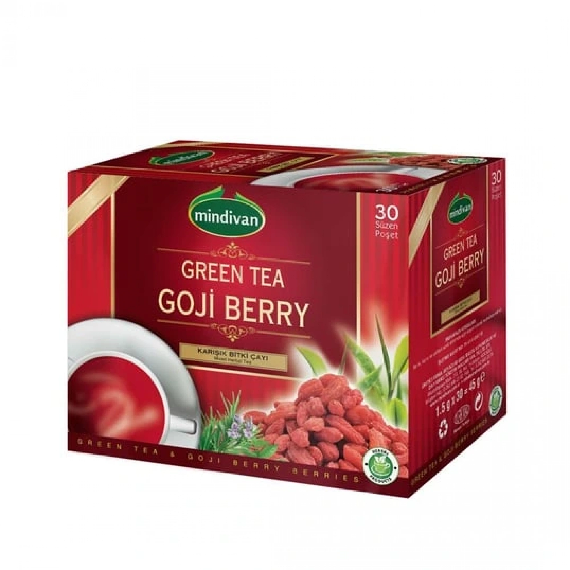 Mindivan Goji Berry (Kurt Üzümü) Çayı - 30lu Süzen Poşet