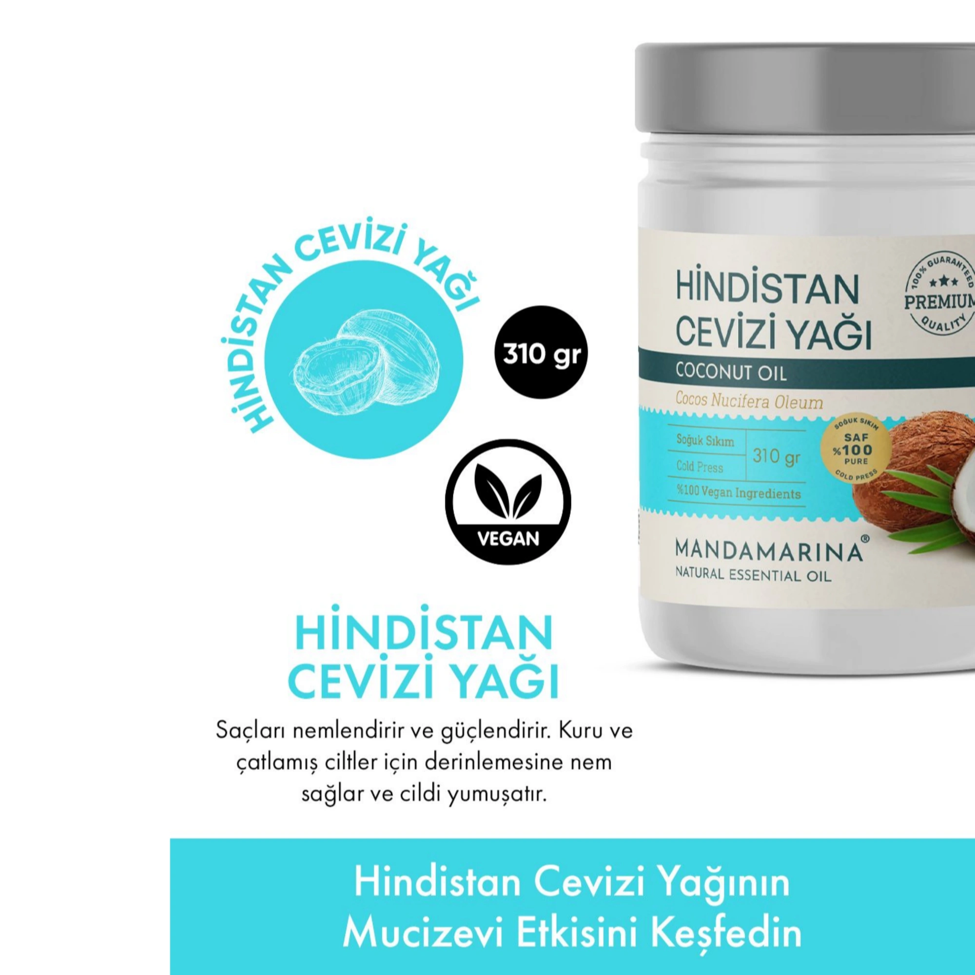 Mandamarina Hindistan Cevizi Yağı 310 ml