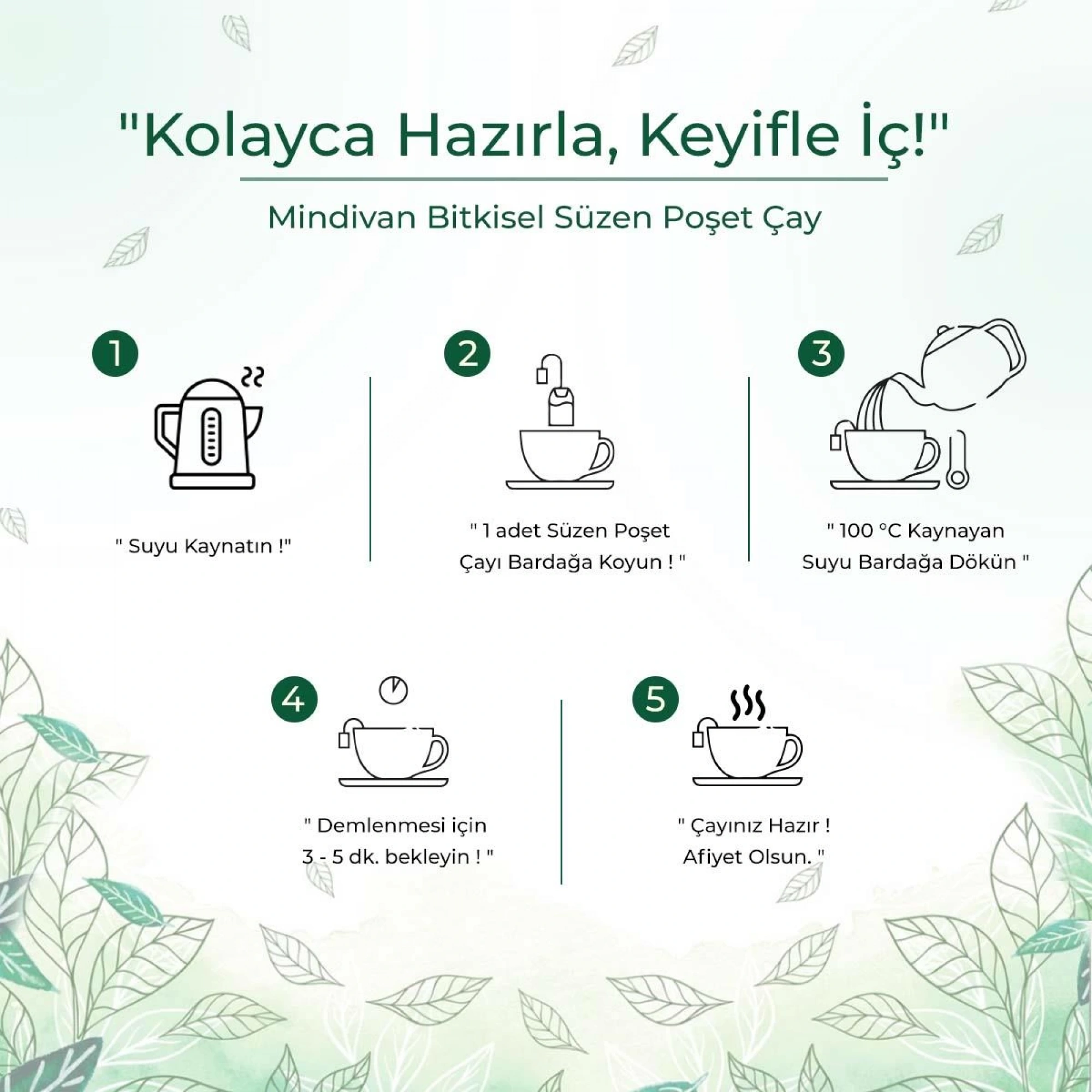 Mindivan Sarı Kantaron Çayı - 20li Süzen Poşet Bitki Çayı