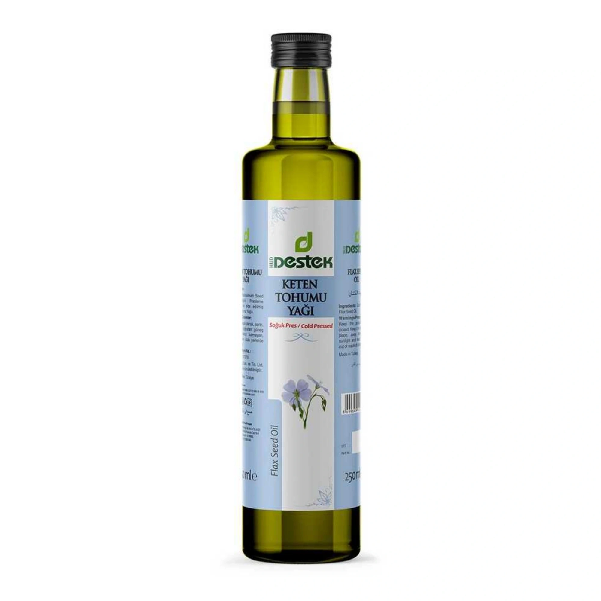 Destek Keten Tohumu Yağı 250 ml (Soğuk Sıkım) - Bitkisel Omega-3 Kaynağı