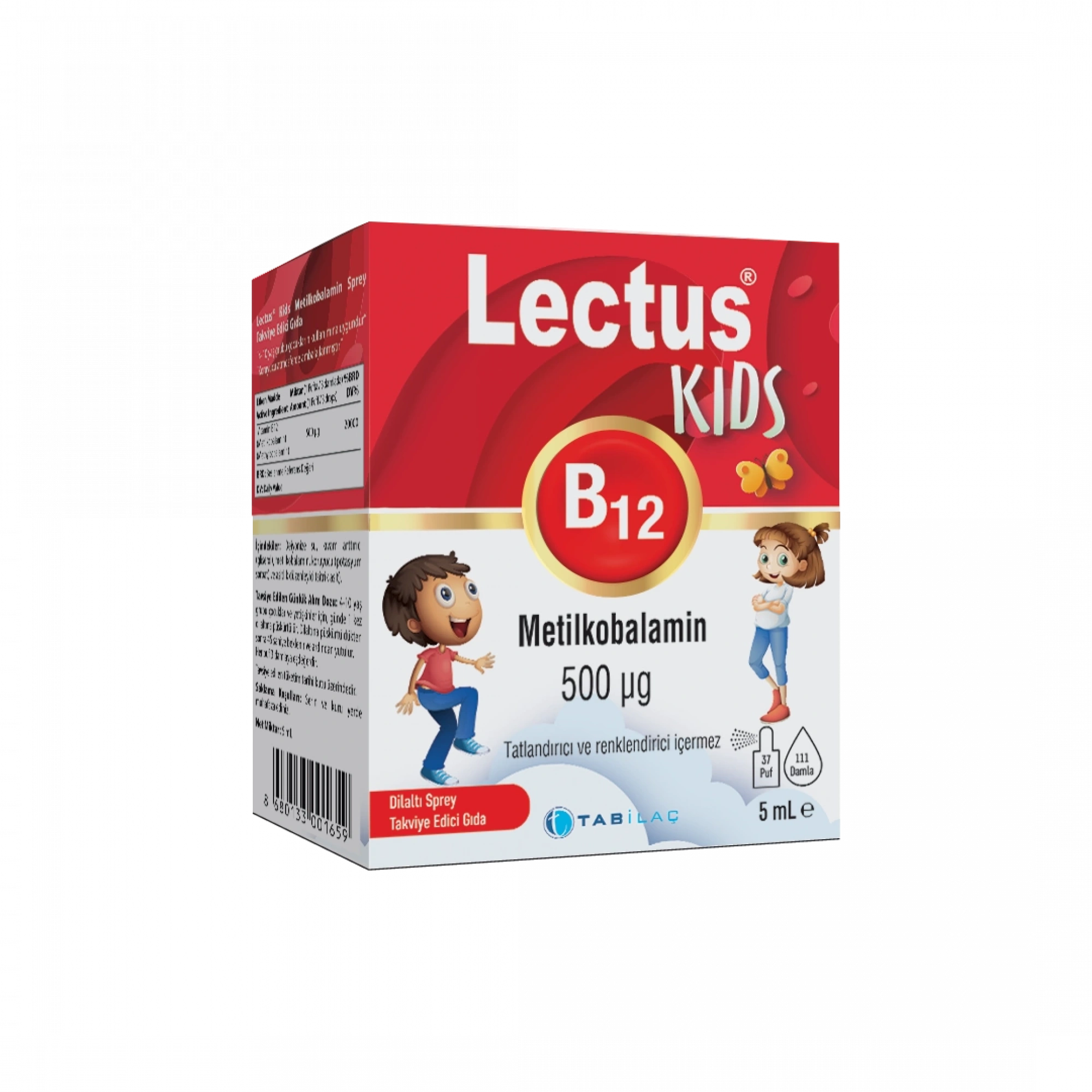 Lectus Kids B12 Metilkobalamin Dilaltı Sprey 5 Ml