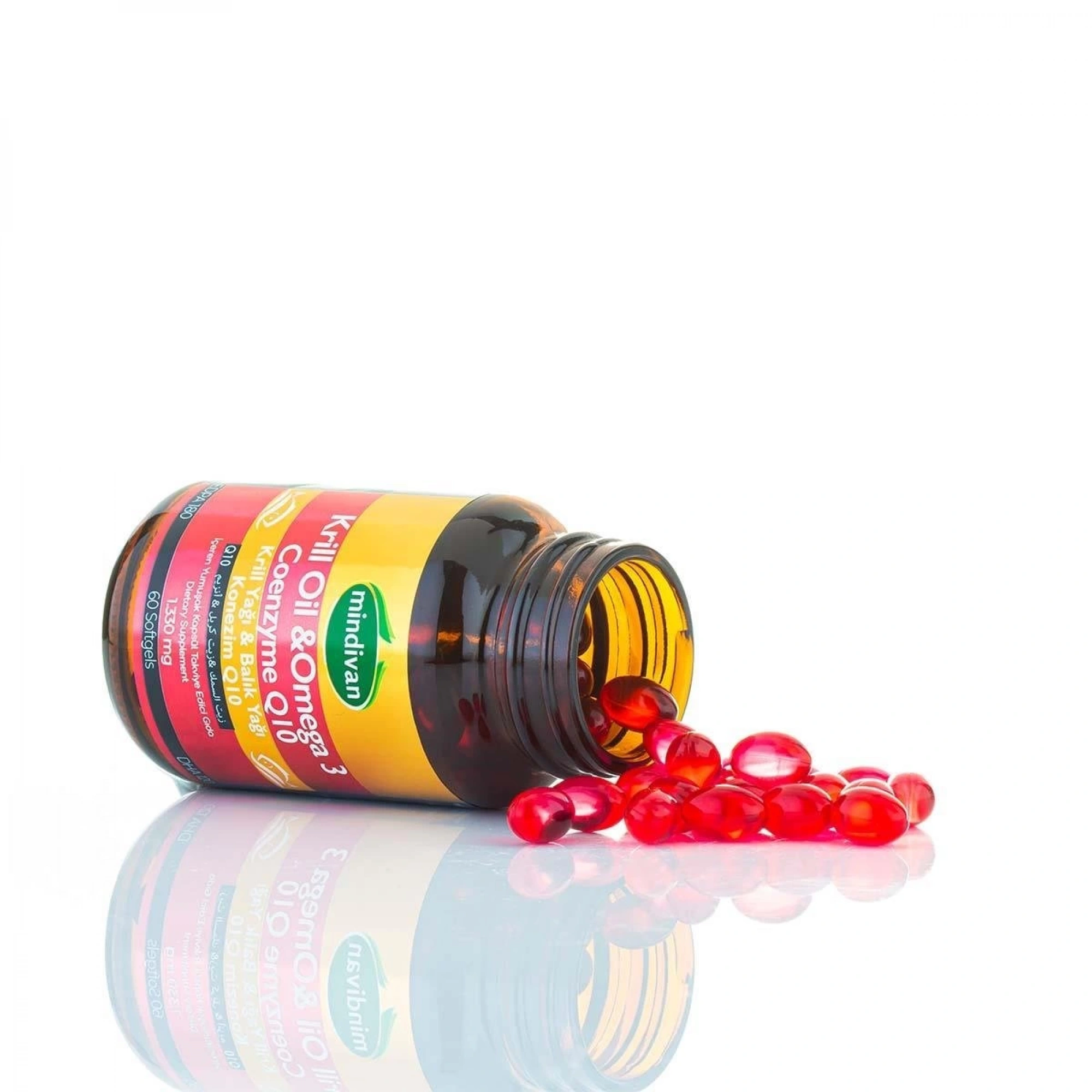 Mindivan Krill Oil & Omega 3 & Coenzyme Q10 500 Mg 60 Kapsül