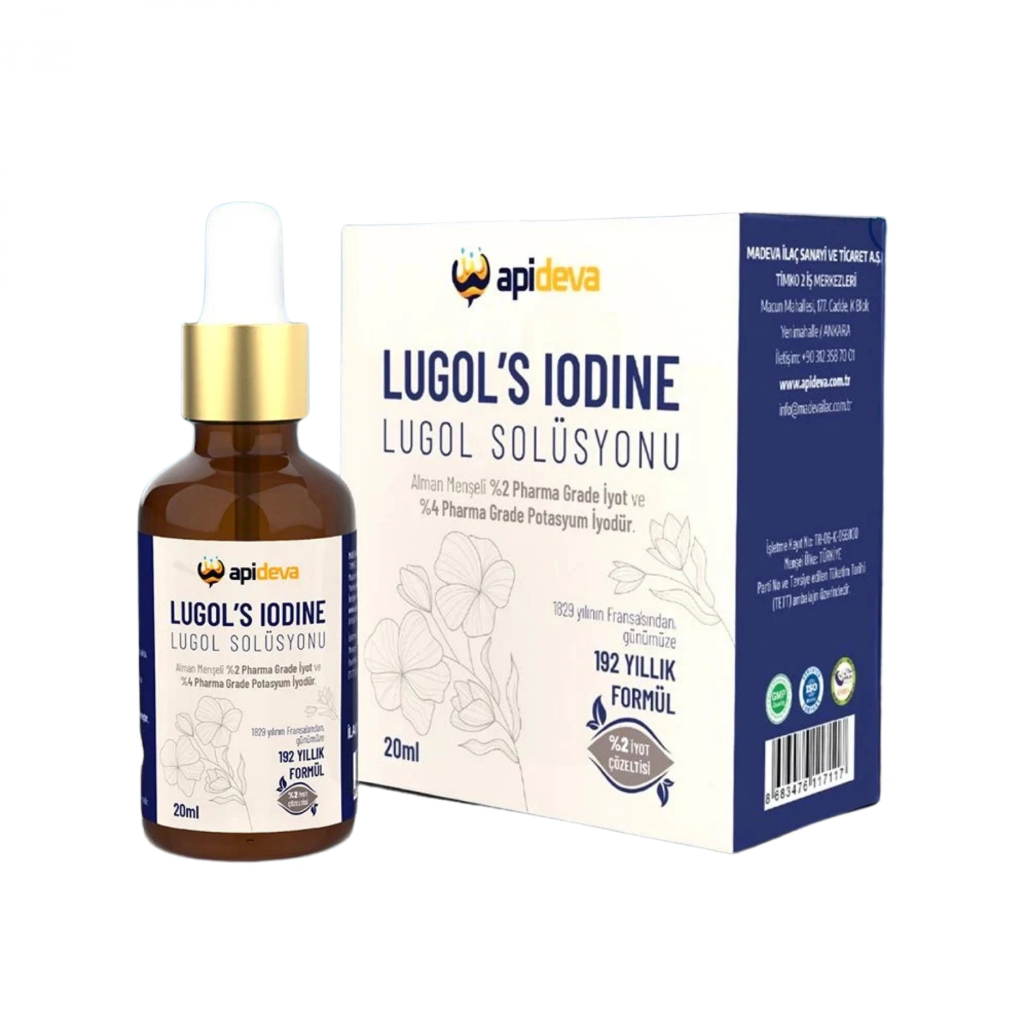 Lugol Solüsyonu %2 (İyot) 20 Ml Gimdes Sertifikalı