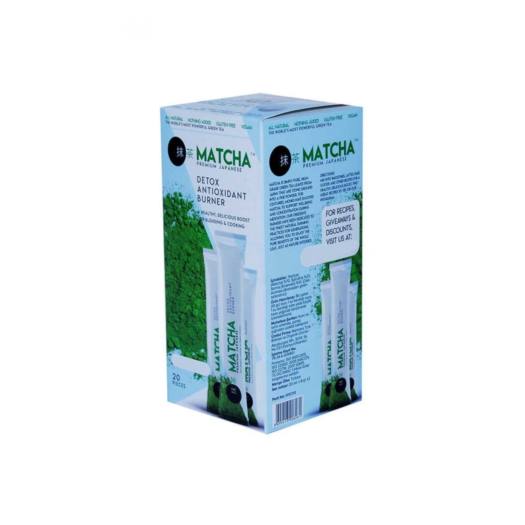 Matcha (Maça) Çayı Premium 20 Poşet