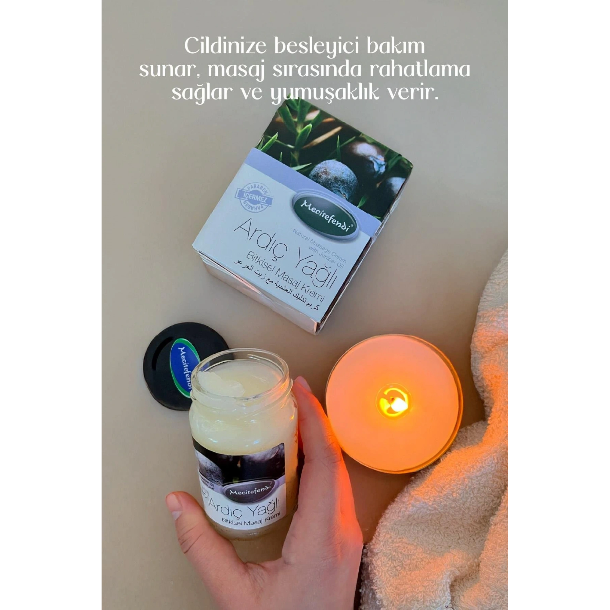 Mecitefendi Ardıç Yağlı Masaj Kremi 90 ml - Doğal ve Rahatlatıcı Etki