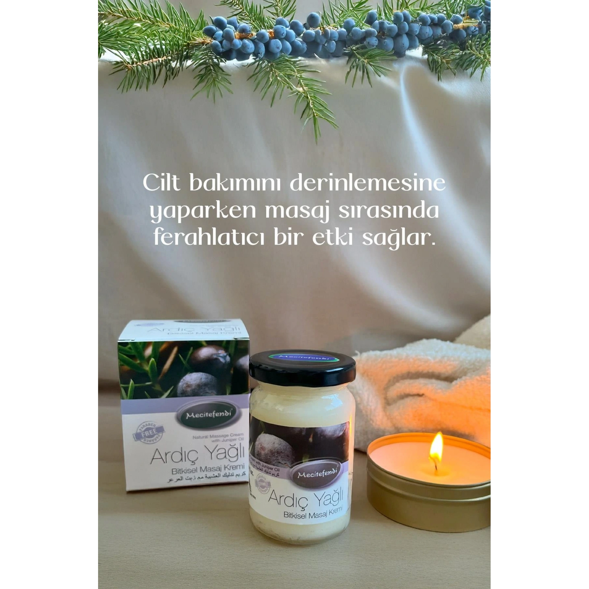 Mecitefendi Ardıç Yağlı Masaj Kremi 90 ml - Doğal ve Rahatlatıcı Etki