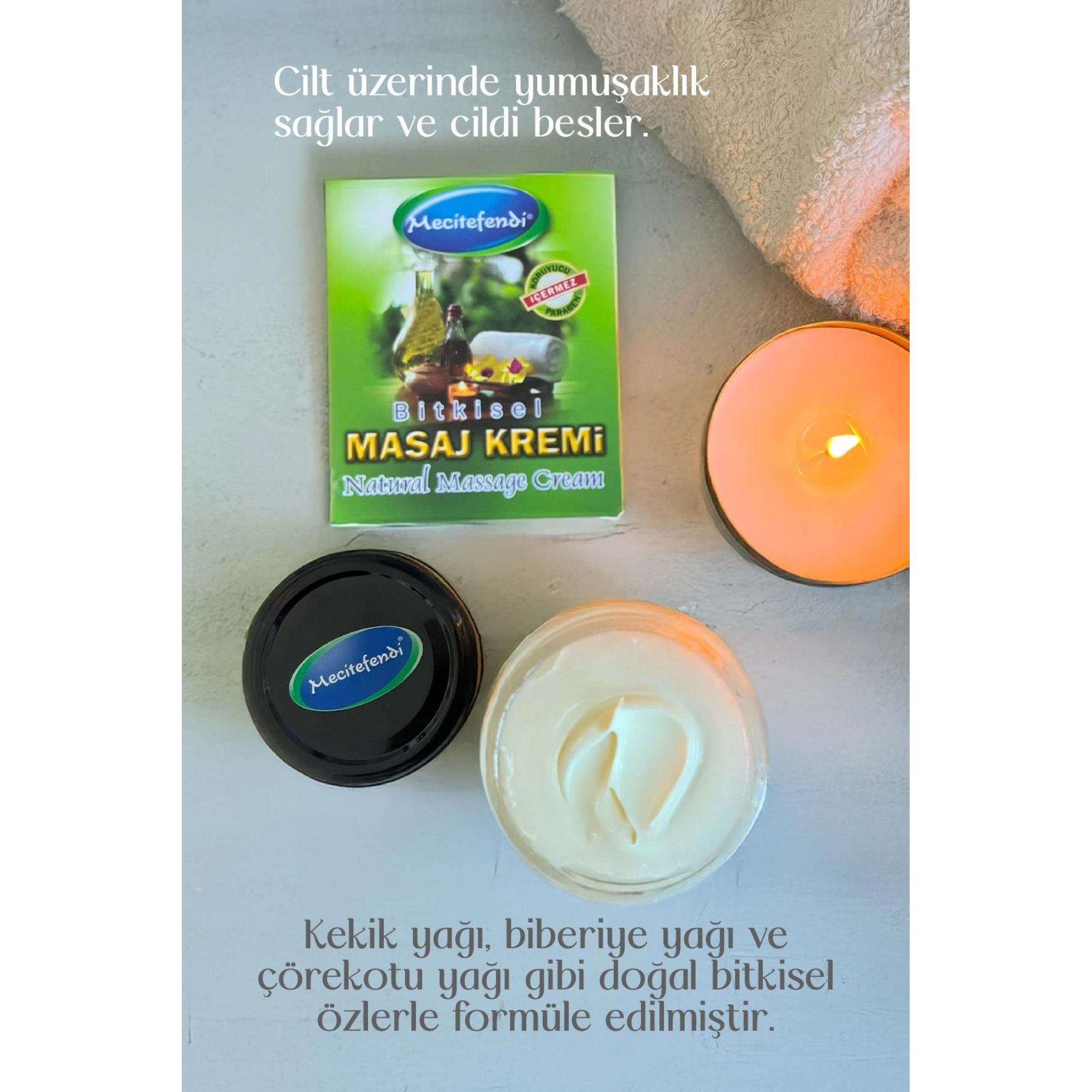 Mecitefendi Masaj Kremi 175 ml - Bitkisel ve Ferahlatıcı Etki
