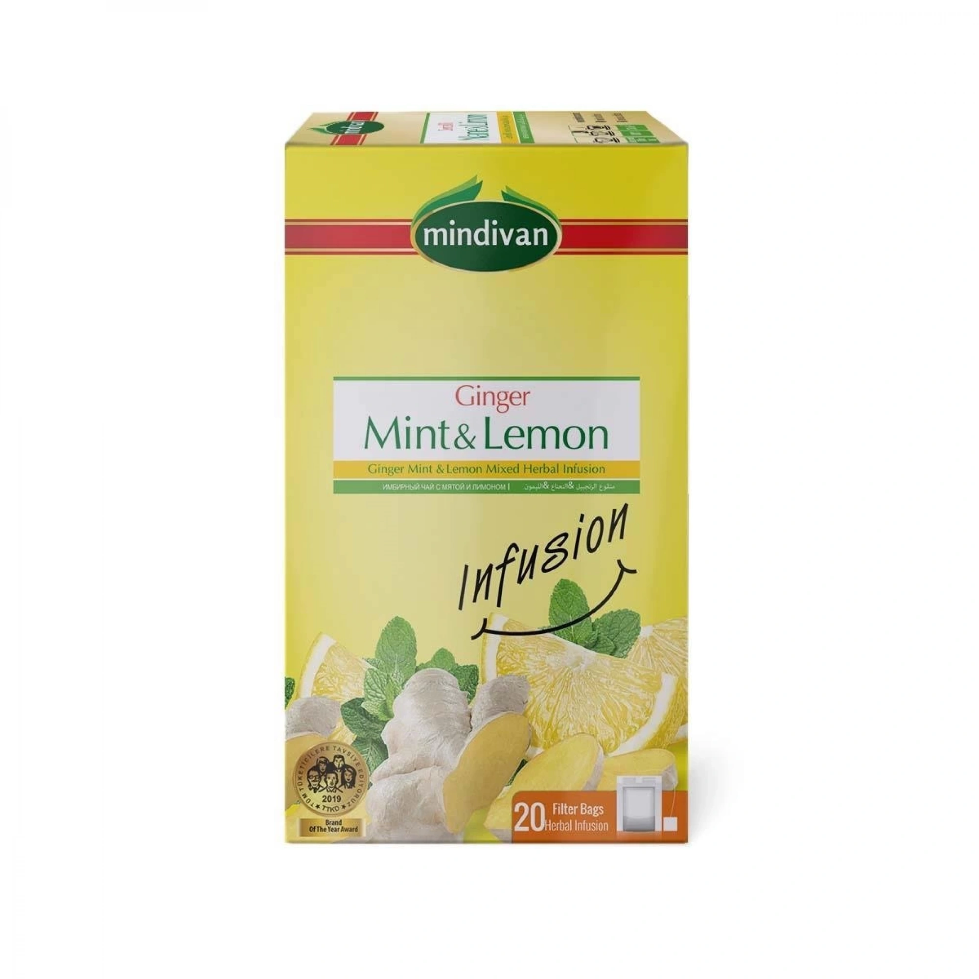 Mindivan Nane Limon Zencefil Çayı - Ferahlatıcı Etki 20li Süzen Poşet