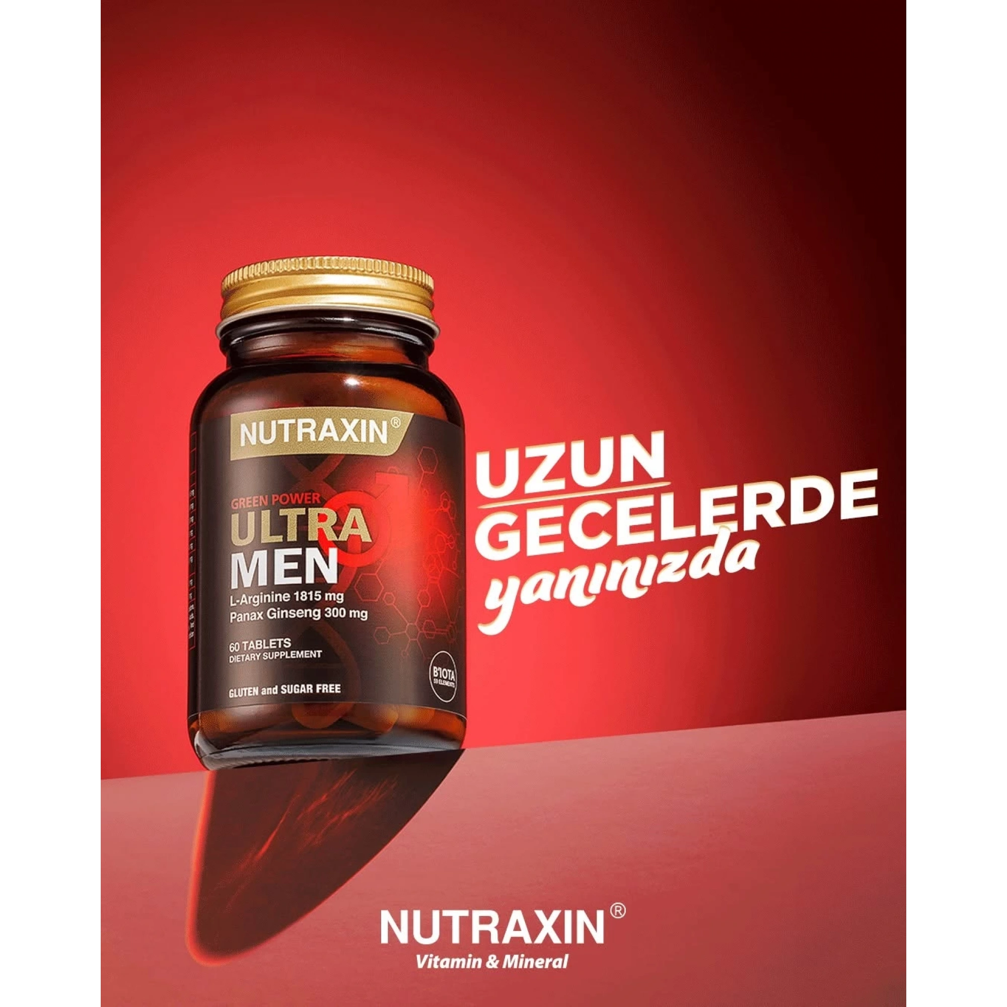Nutraxin Ultra Men Erkeklere Özel Destek 60 Tablet - L-Arginine ve Bitkisel Formül