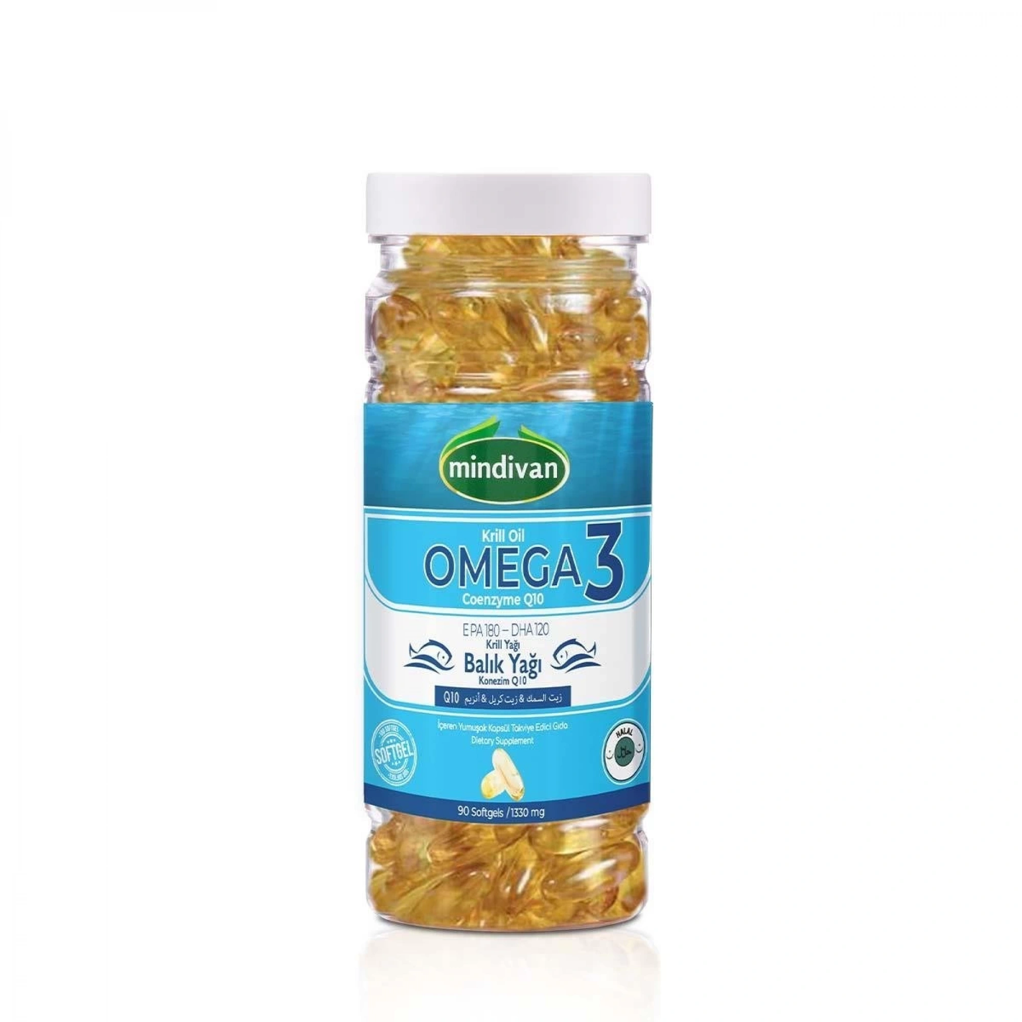 Mindivan Omega-3 Balık Yağı - 1000 Mg Yüksek EPA/DHA (90 Softjel)