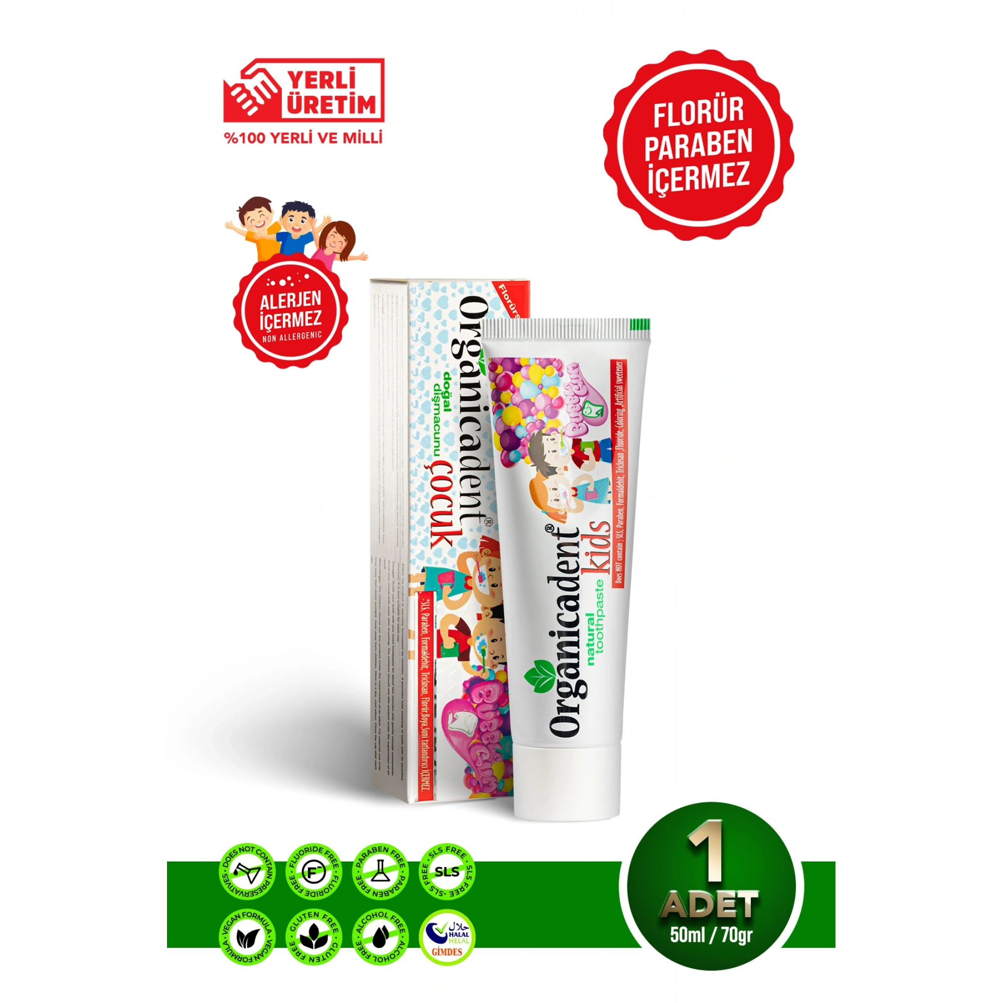 Organicadent Doğal Çocuk Diş Macunu 50 Ml