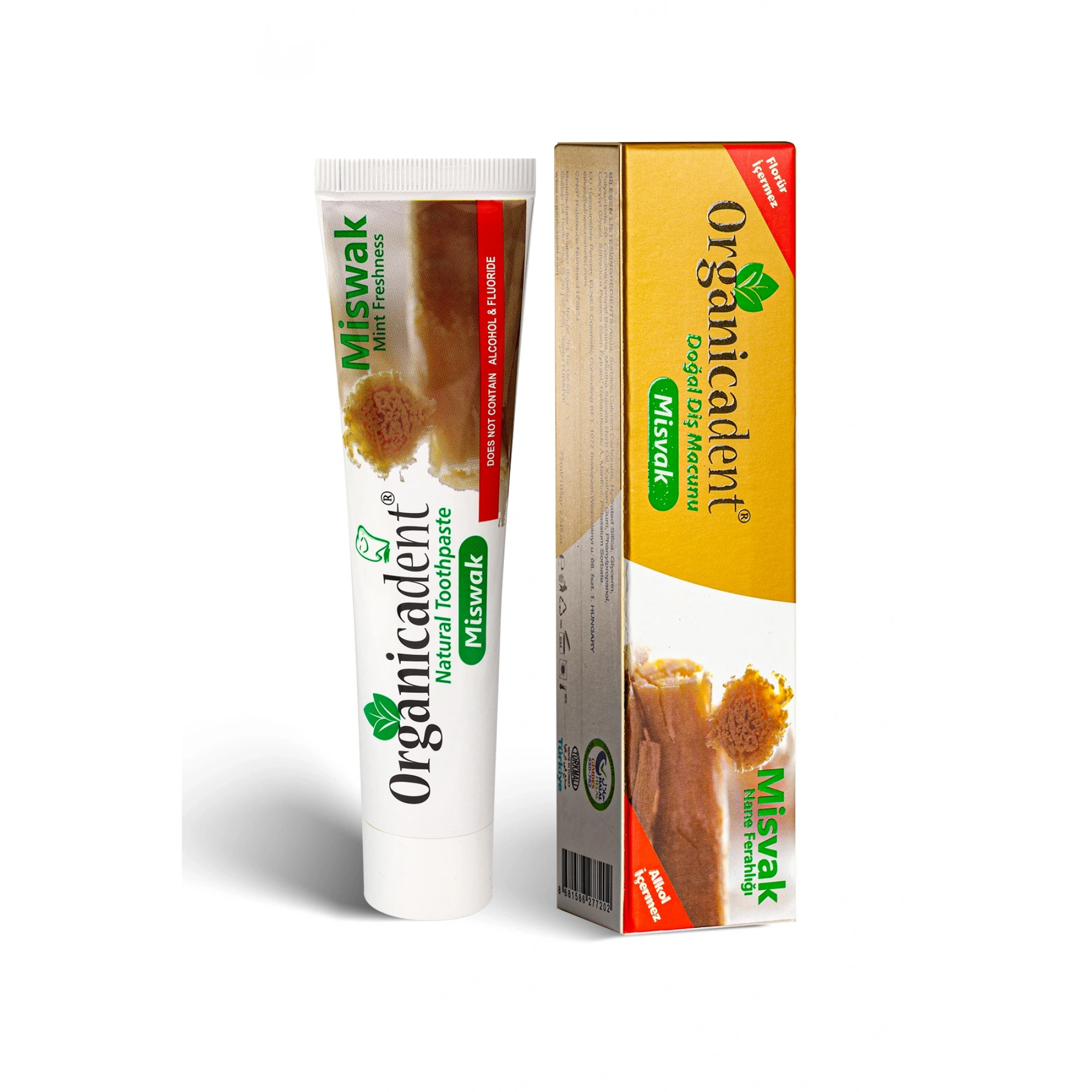 Organicadent Misvaklı Doğal Diş Macunu 75 Ml - GİMDES Sertifikalı ve Florürsüz