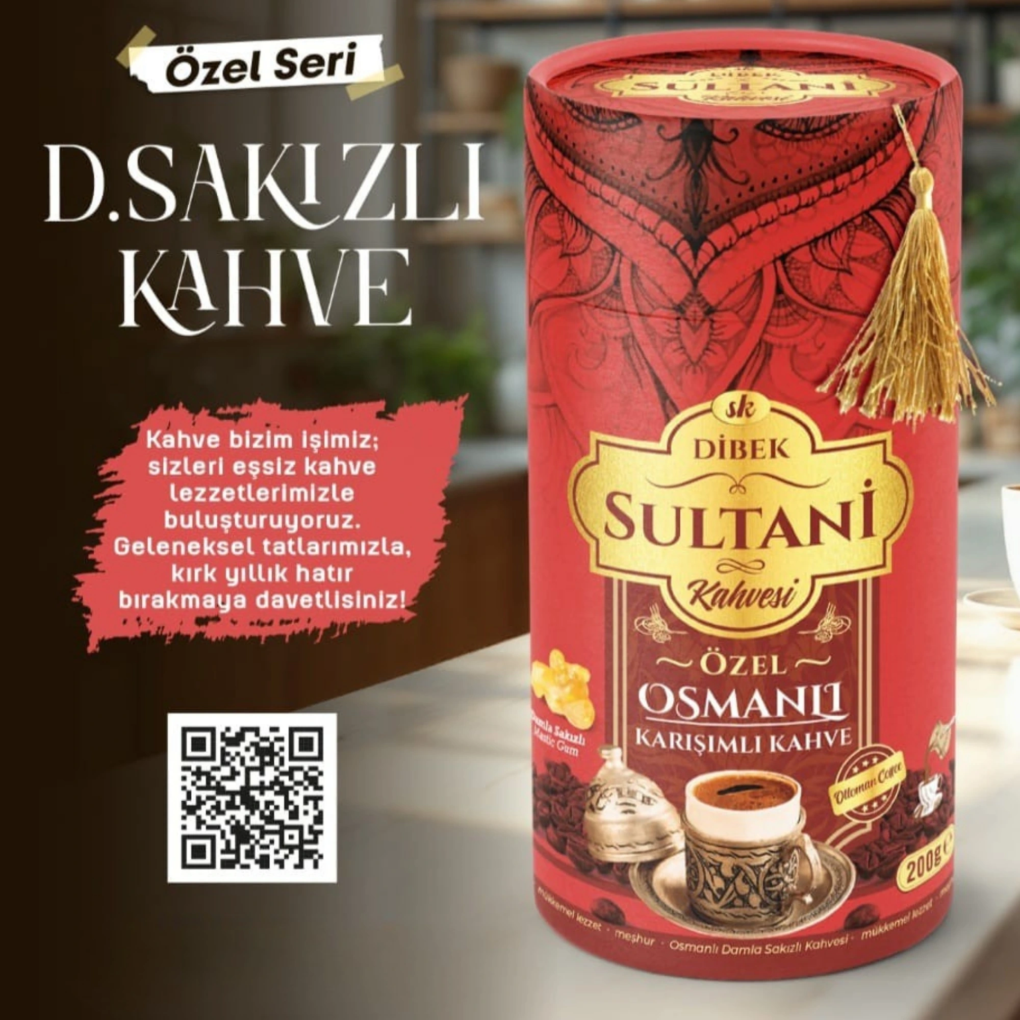 Osmanlı Damla Sakızlı Dibek Kahvesi 200g