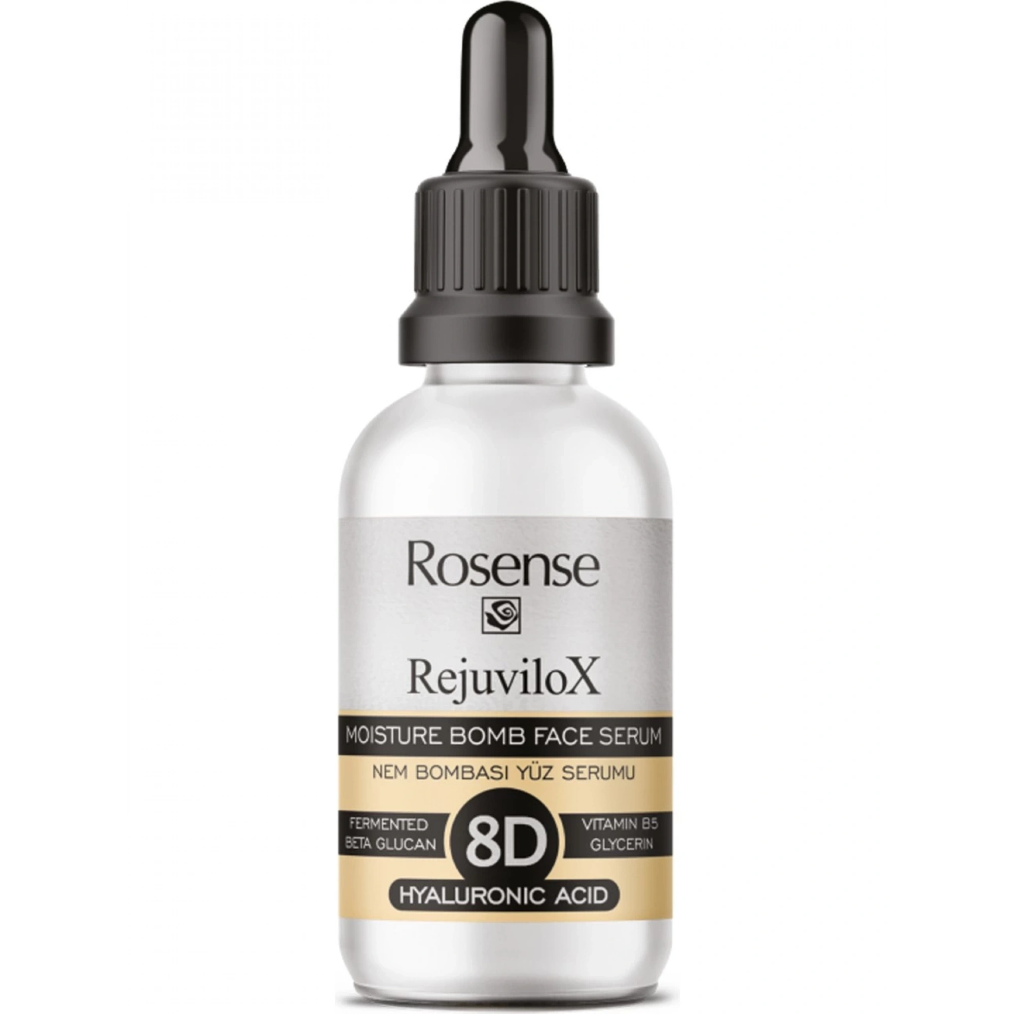 Rosense 8D Hyaluron Beta Glucan Nem Bombası Yüz Serumu 30ml