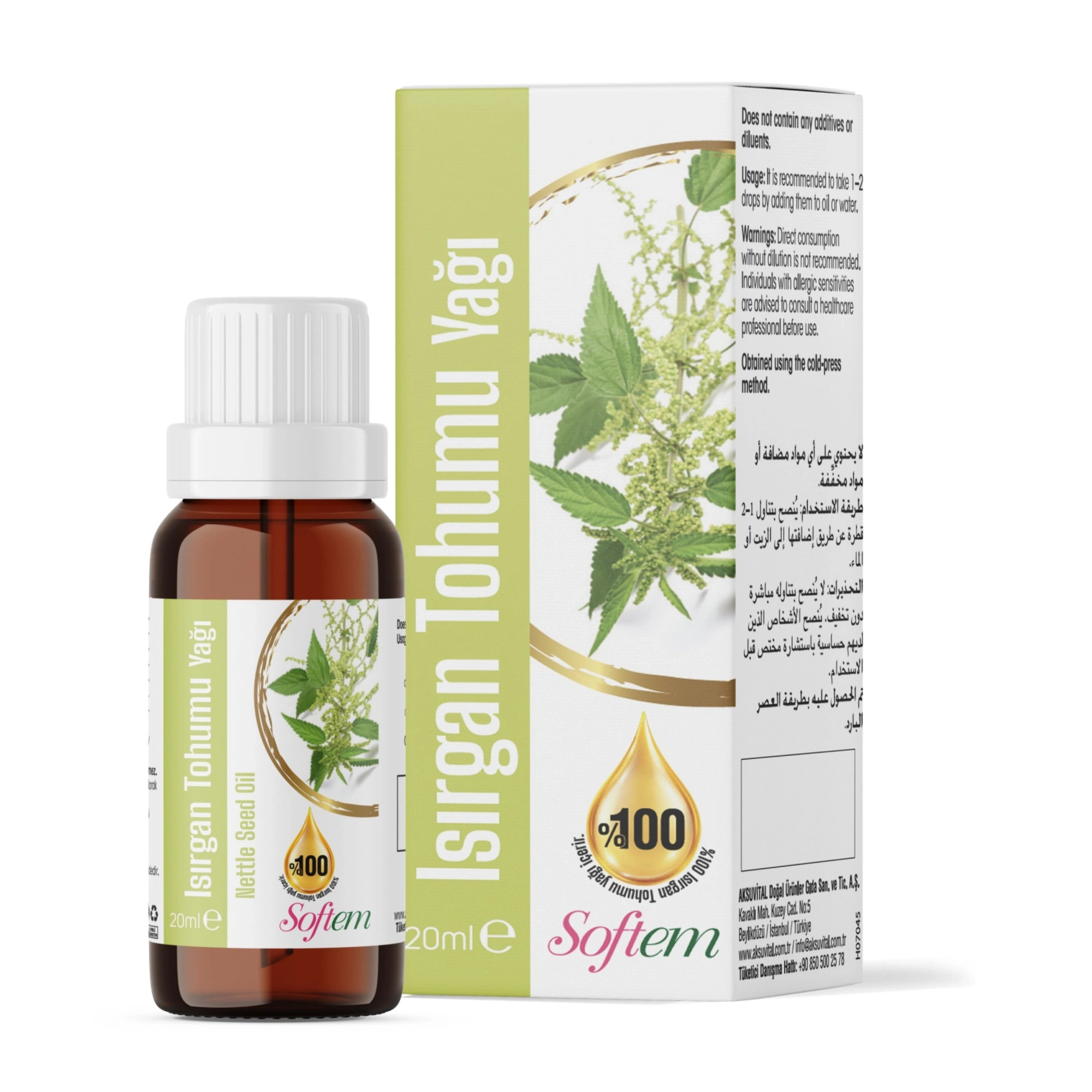Softem Isırgan Tohumu Yağı 20 Ml