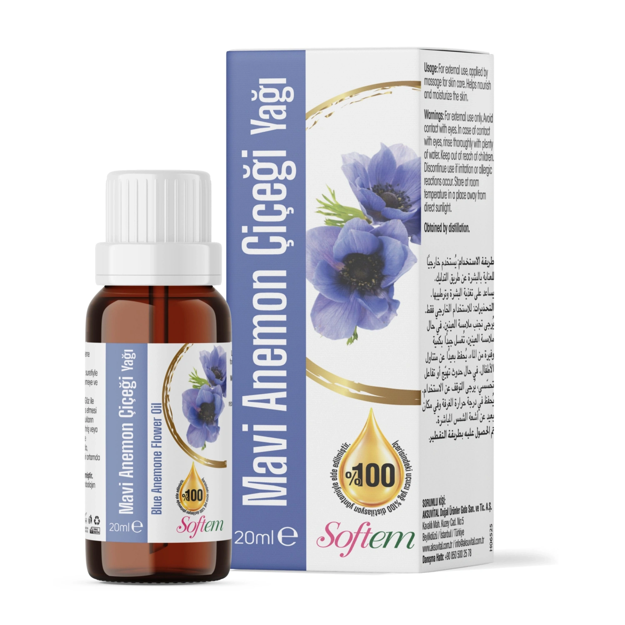 Softem Mavi Anemon Yağı 20 Ml