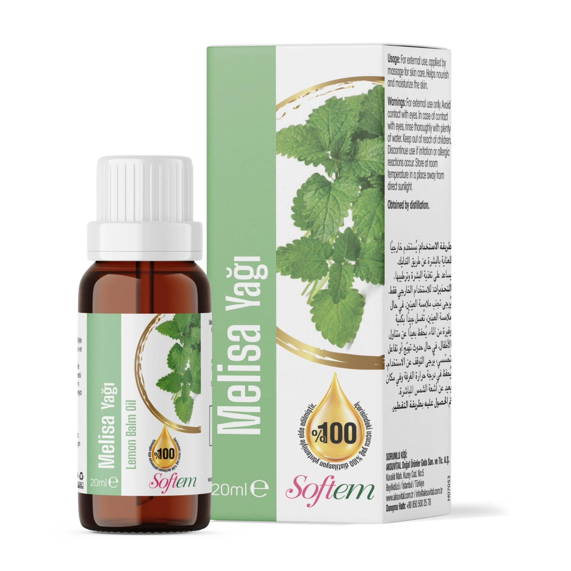 Softem Melisa Yağı 20 Ml