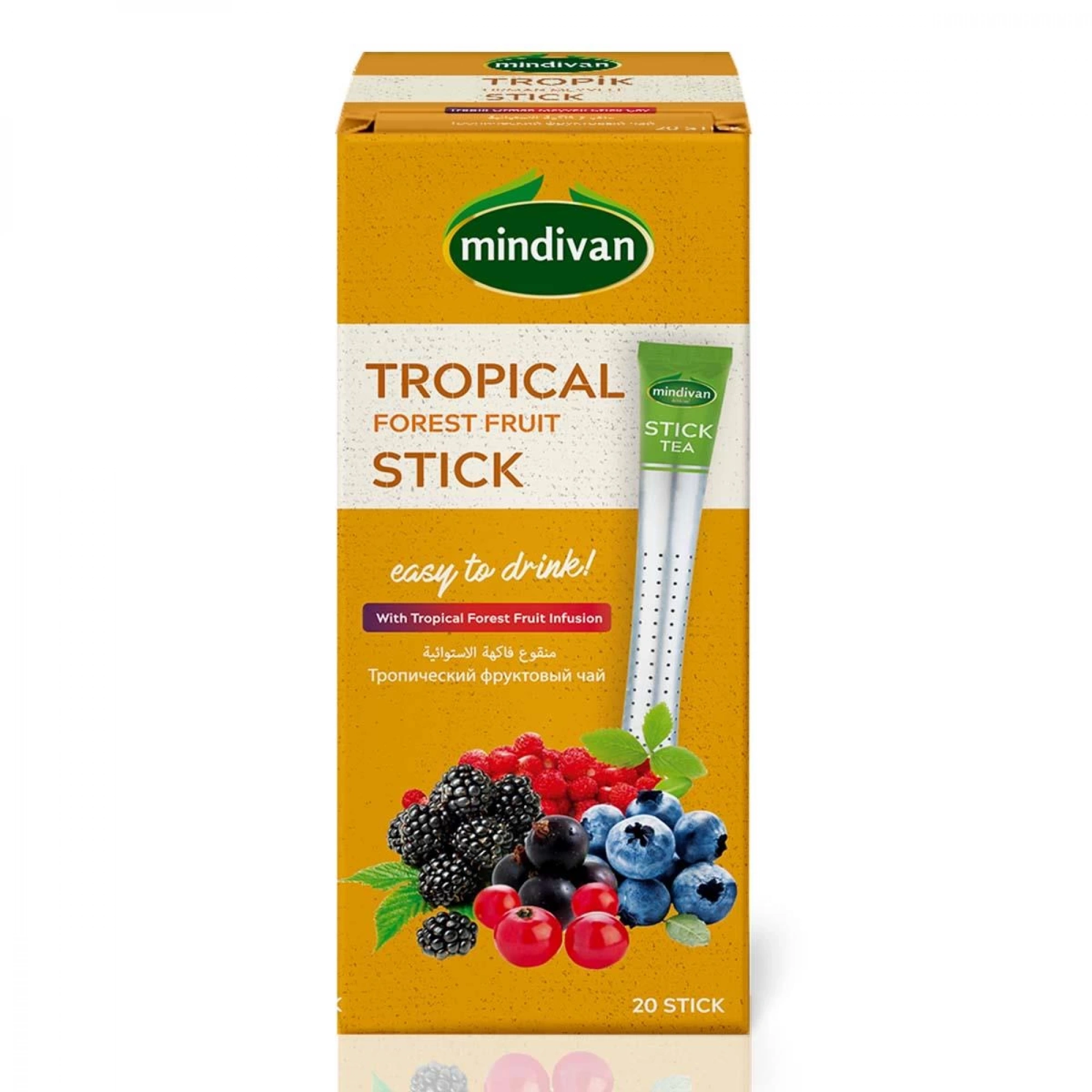 Mindivan Tropik Meyveli Stick Çay - 20li Pratik Paket