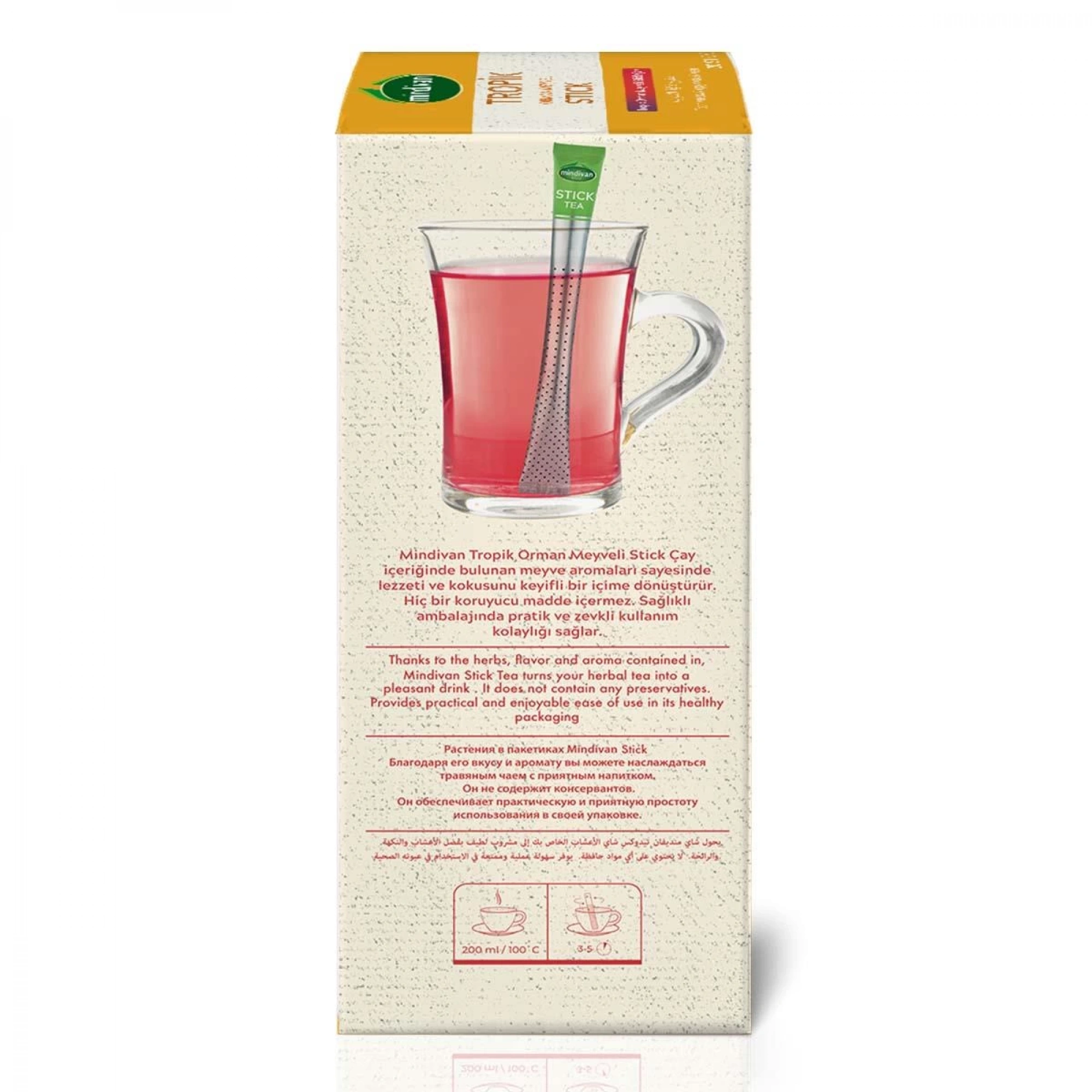 Mindivan Tropik Meyveli Stick Çay - 20li Pratik Paket