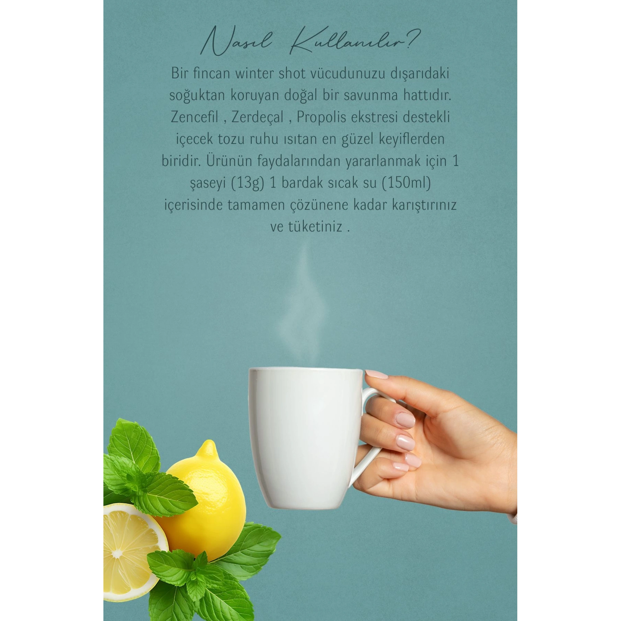 Mecitefendi Winter Hot Nane Limon Aromalı İçecek Tozu