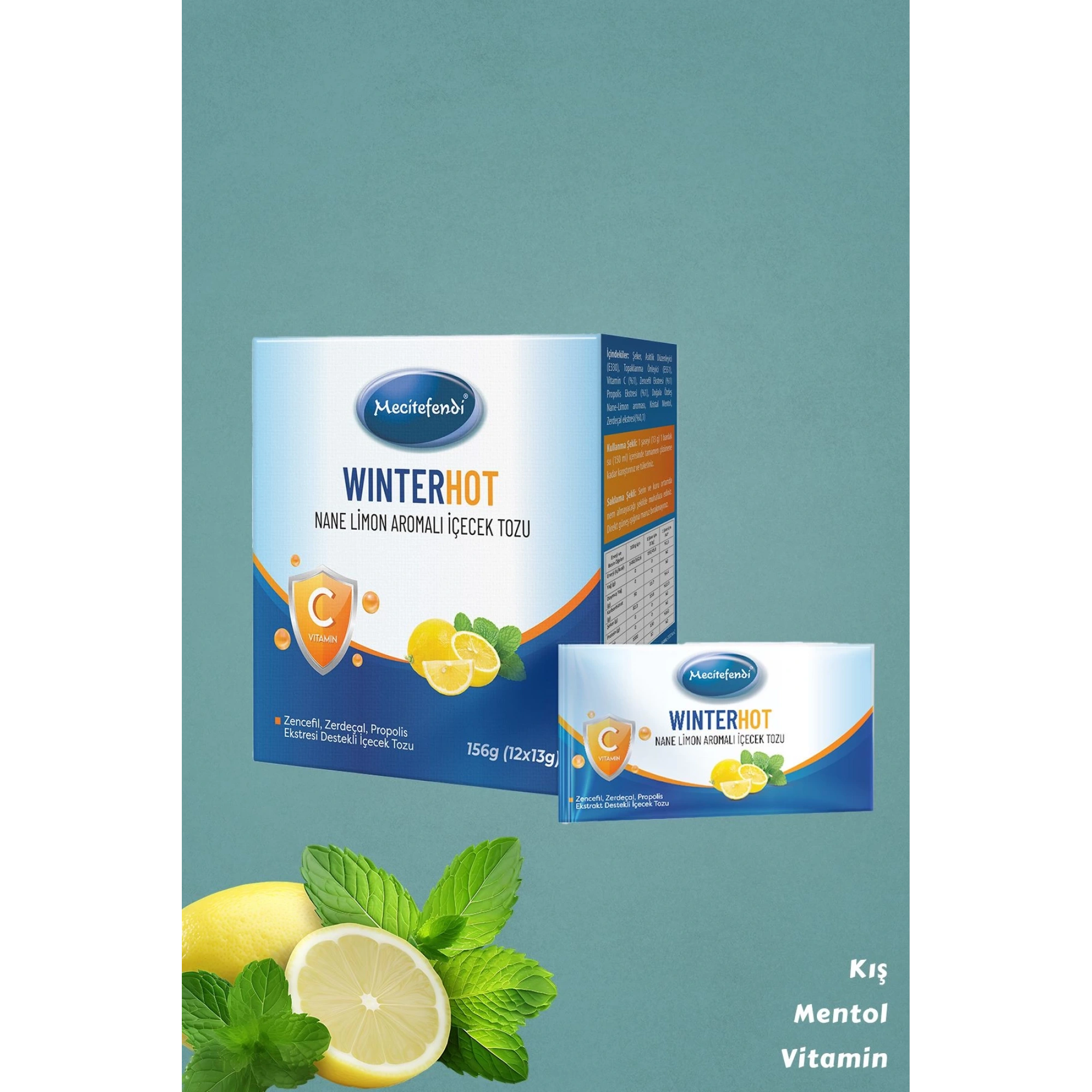Mecitefendi Winter Hot Nane Limon Aromalı İçecek Tozu