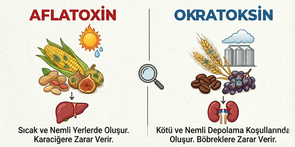 Okratoksin ve Aflatoksin Farkı Nedir?