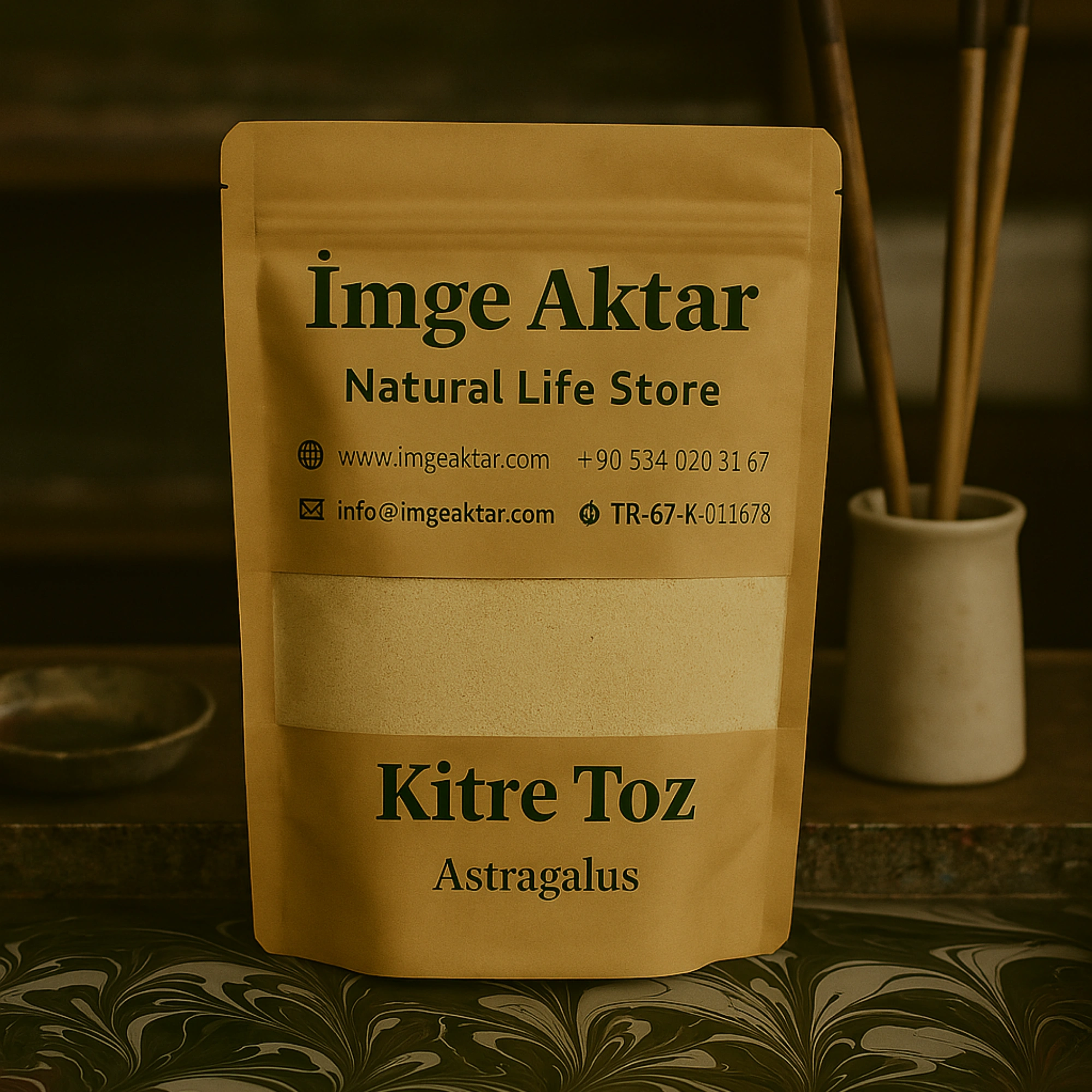 Doğal Kitre Tozu (Geven Zamkı) - Ebru ve Kıvam Verici 50g