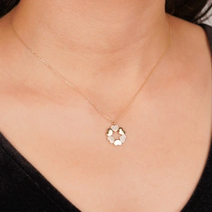 14 Ayar Kalpli Kolye