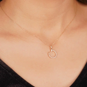 8 Ayar Dorika Toplu Halka Kolye