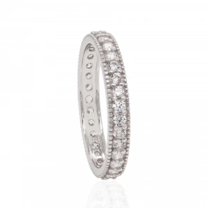 Beyaz Altın Tamtur Kadın Alyans