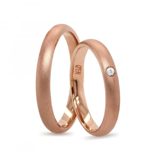Rose Altın Taşlı Kadın Alyans