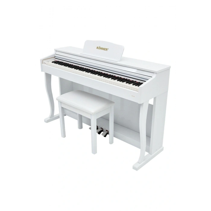 KÖHNER SLP-275 Wh Dijital Konsol Piyano, Bluetooth, Tuş Hassasiyeti, 88 Tuşlu, Kapaklı (ve Tabure )