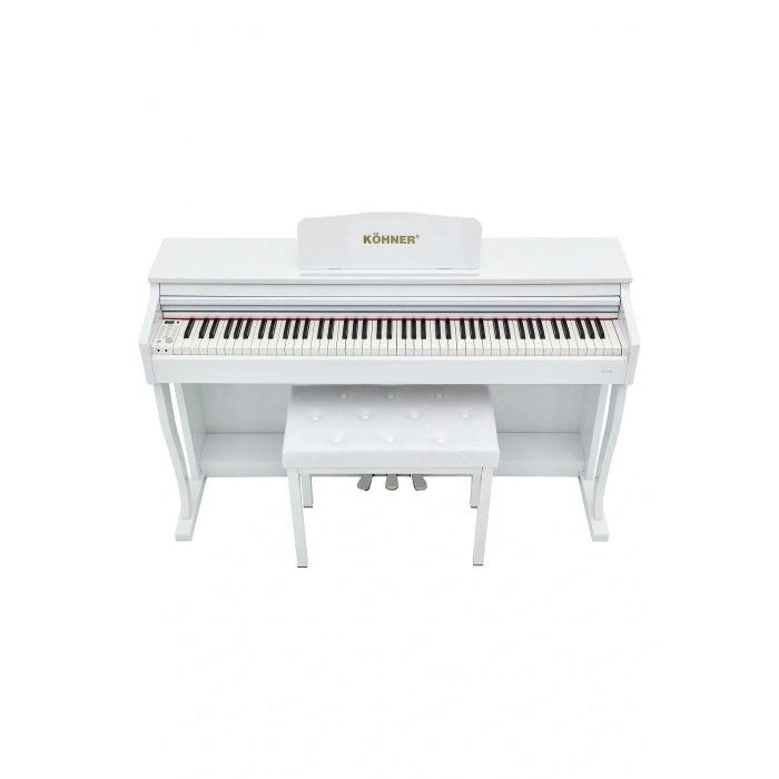 KÖHNER SLP-275 Wh Dijital Konsol Piyano, Bluetooth, Tuş Hassasiyeti, 88 Tuşlu, Kapaklı (ve Tabure )